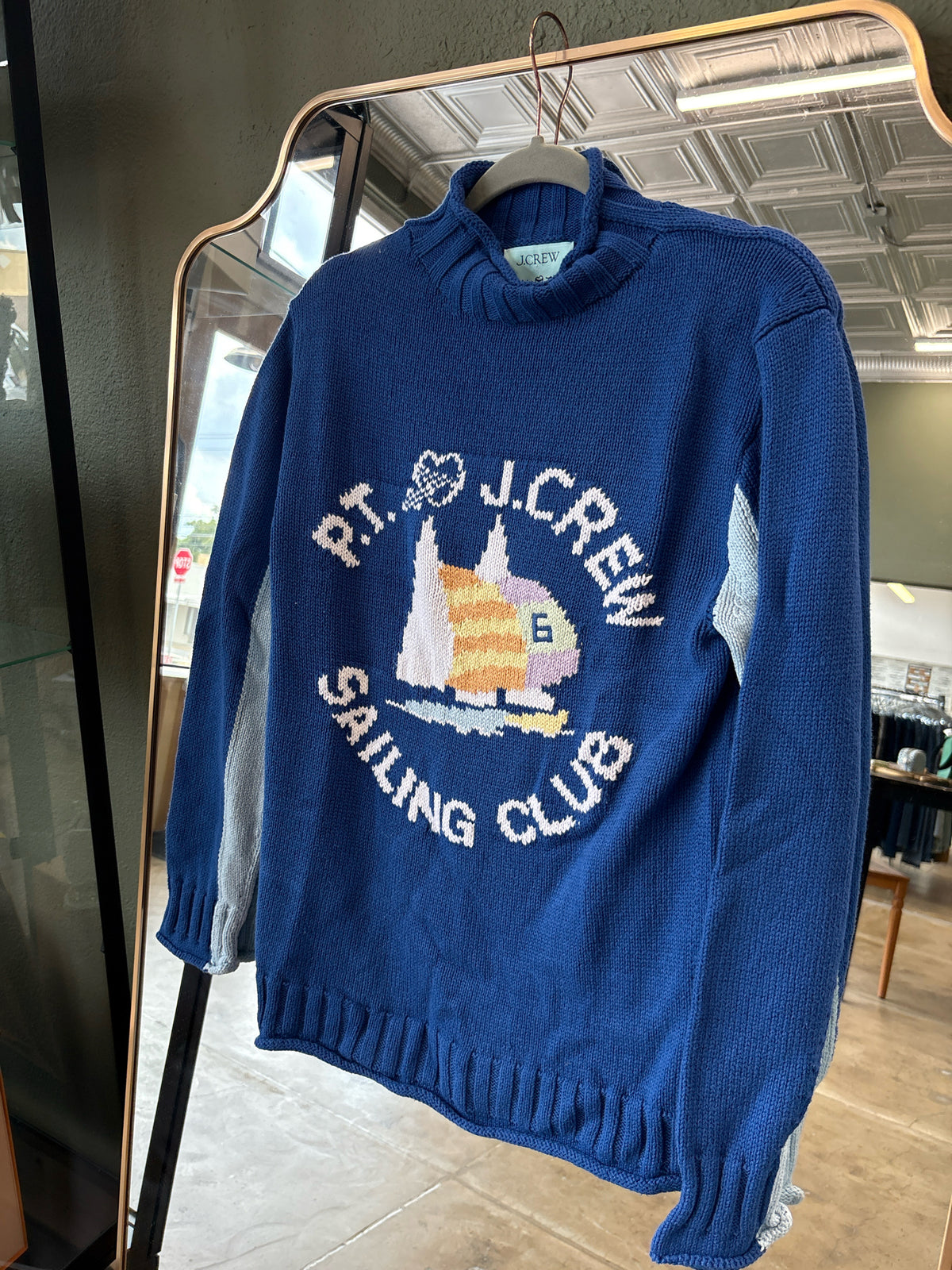 j crew Size XS Blue/Multi Sweater