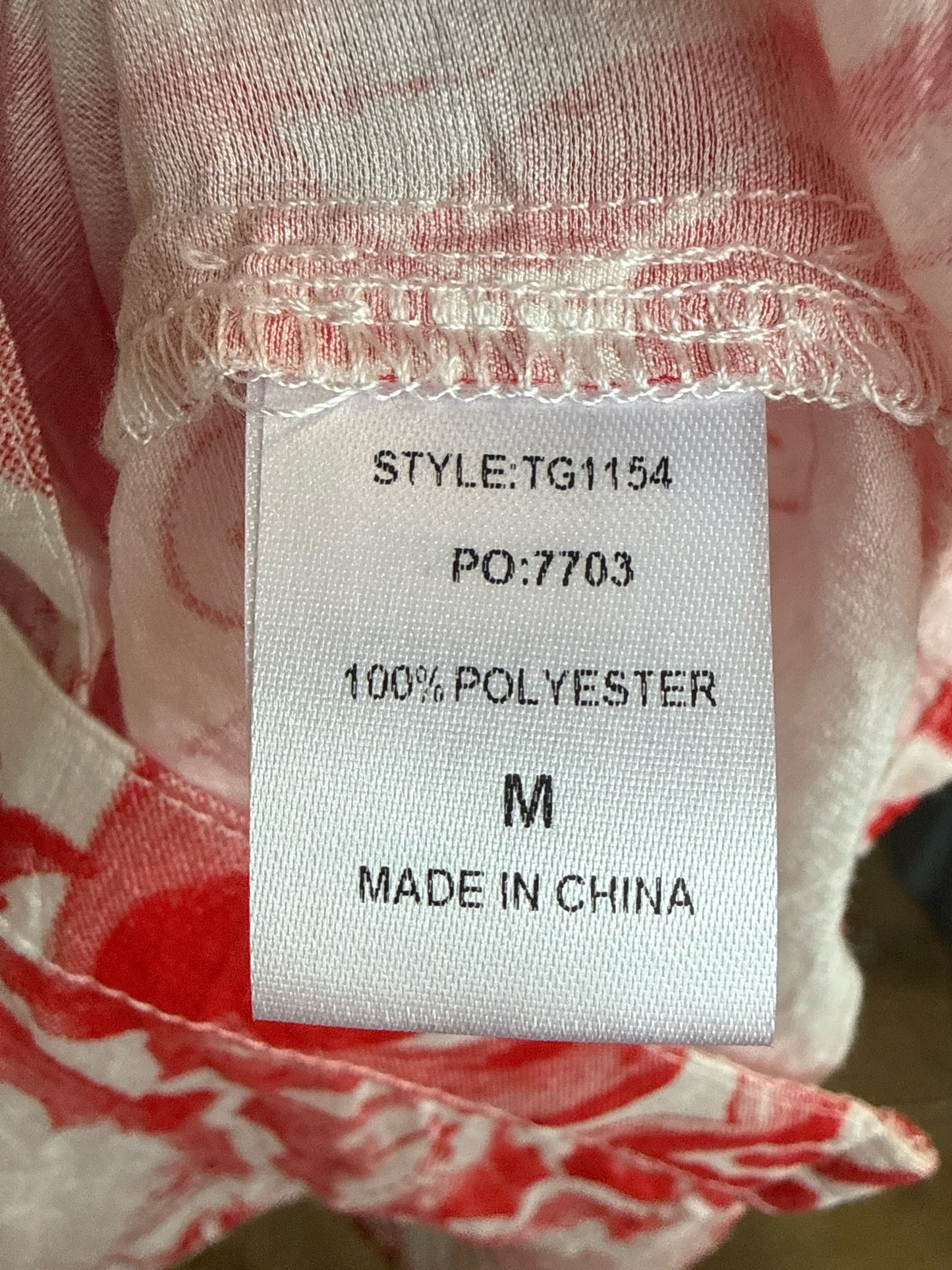 GIGIO Size M Red/White Top