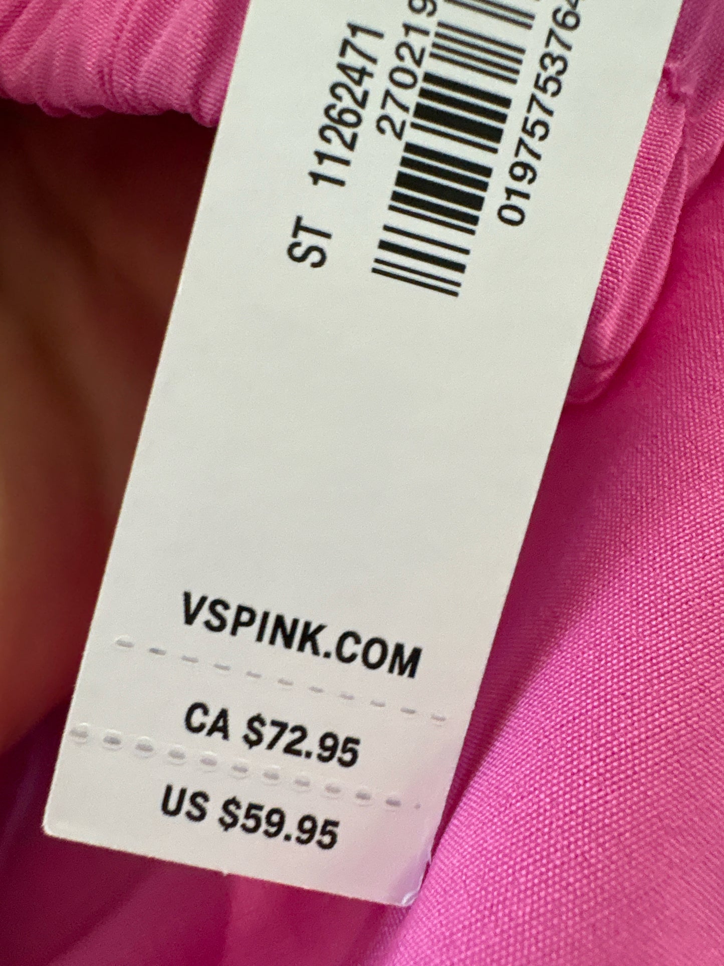 Victorias Secret XS pink and white Pants