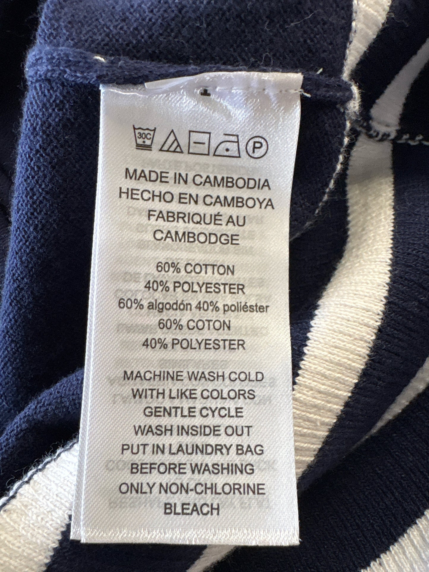 MICHAEL KORS Size L Navy + white Sweater