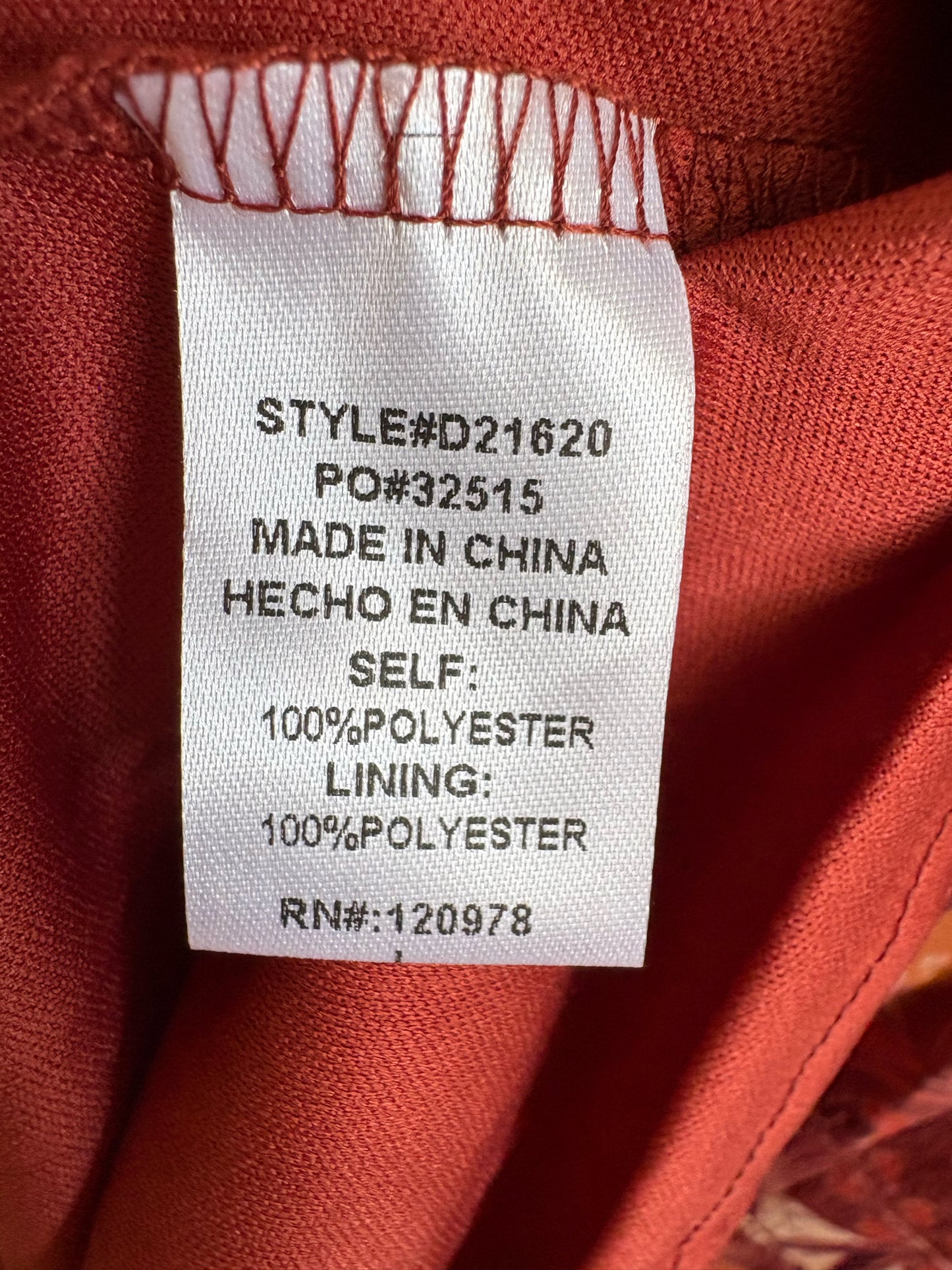 entro Size S Maroon Dress