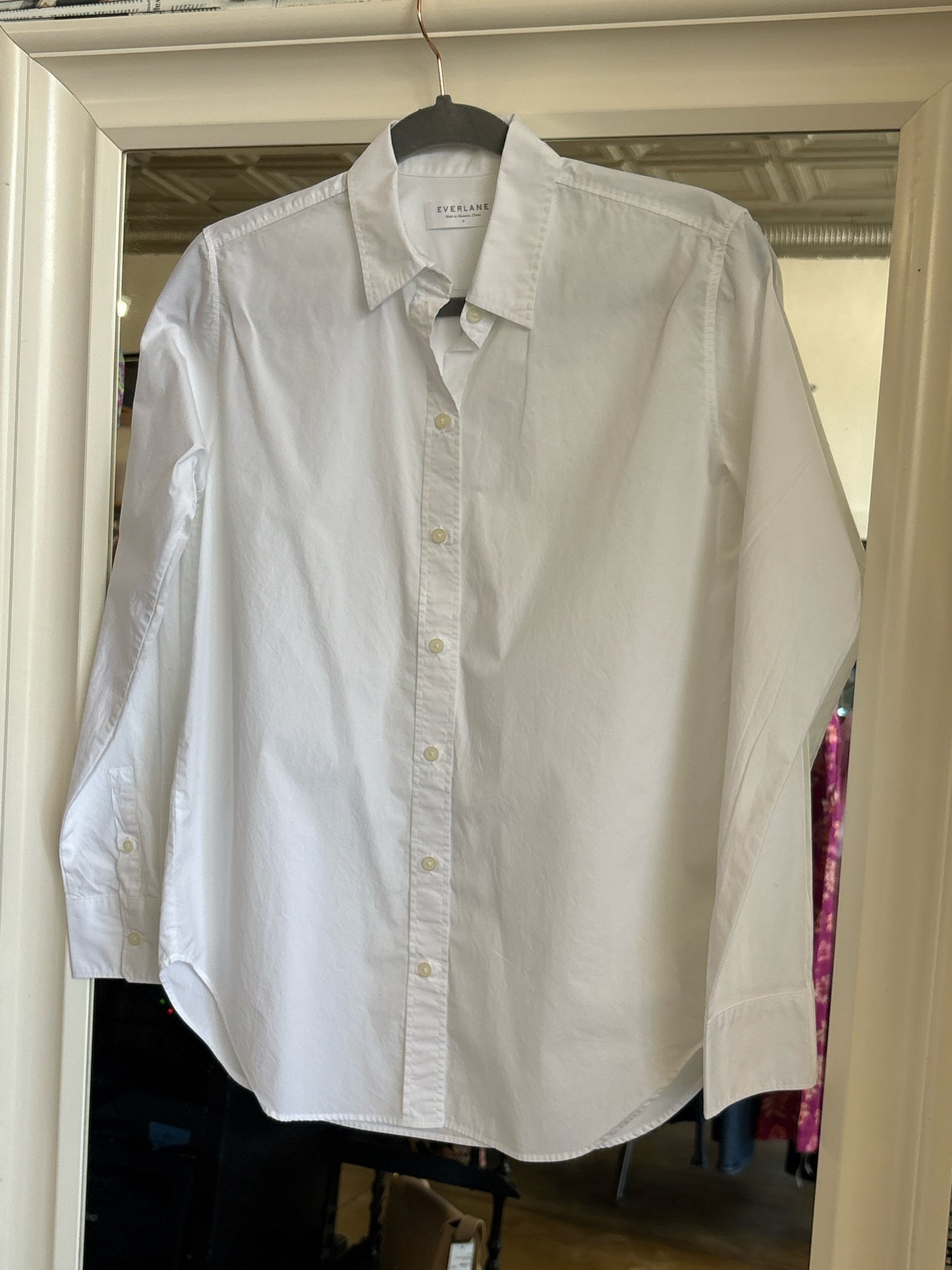 Everlane Size 0 White button down Top