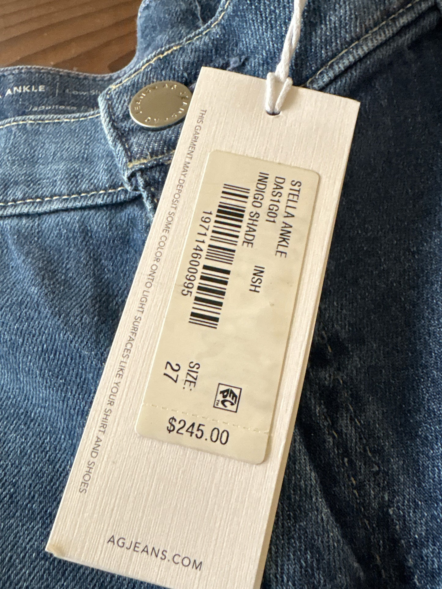 AG Size 27 Denim Jeans