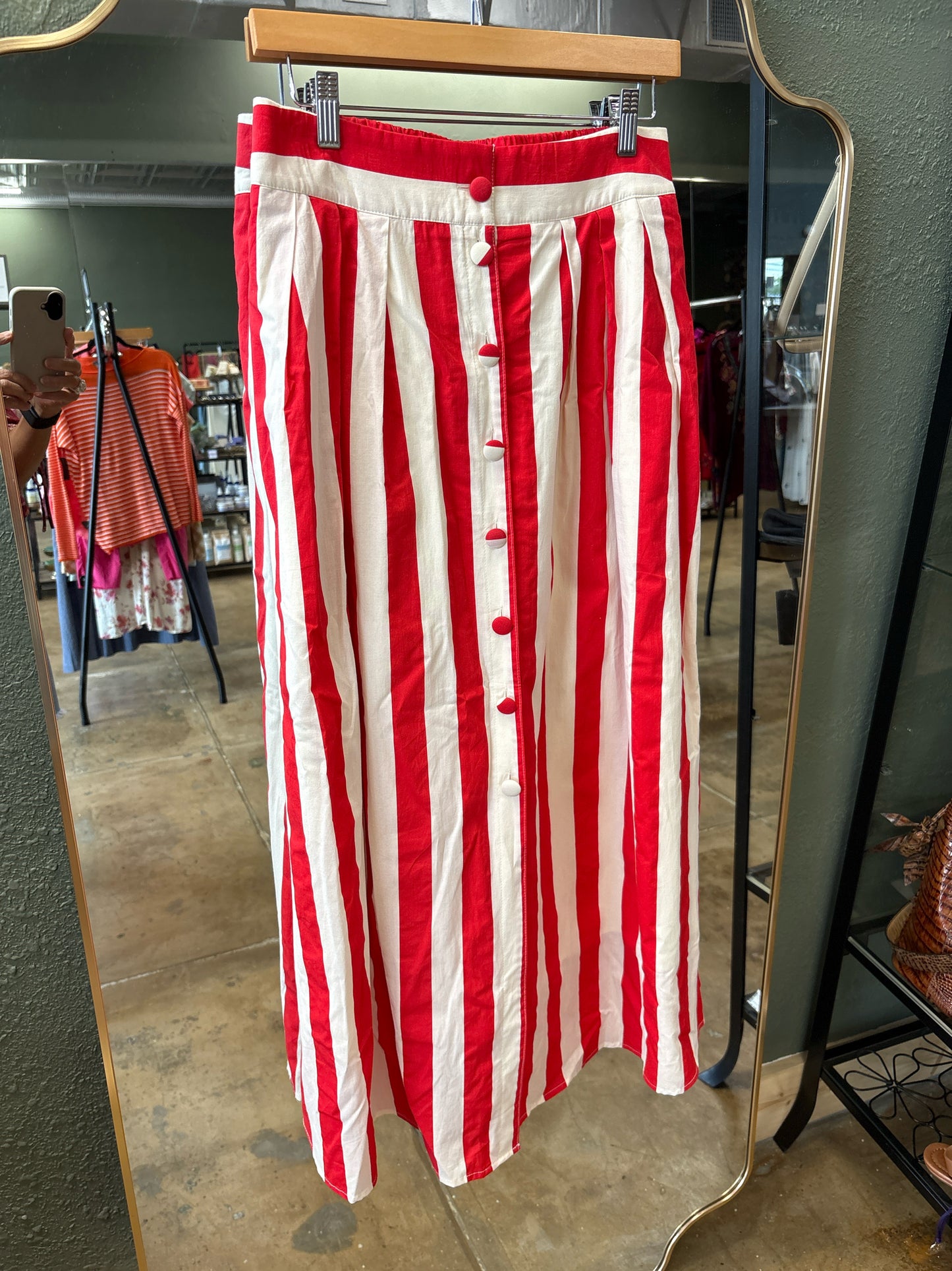Jodifl Size Sm Cream/Red Skirt