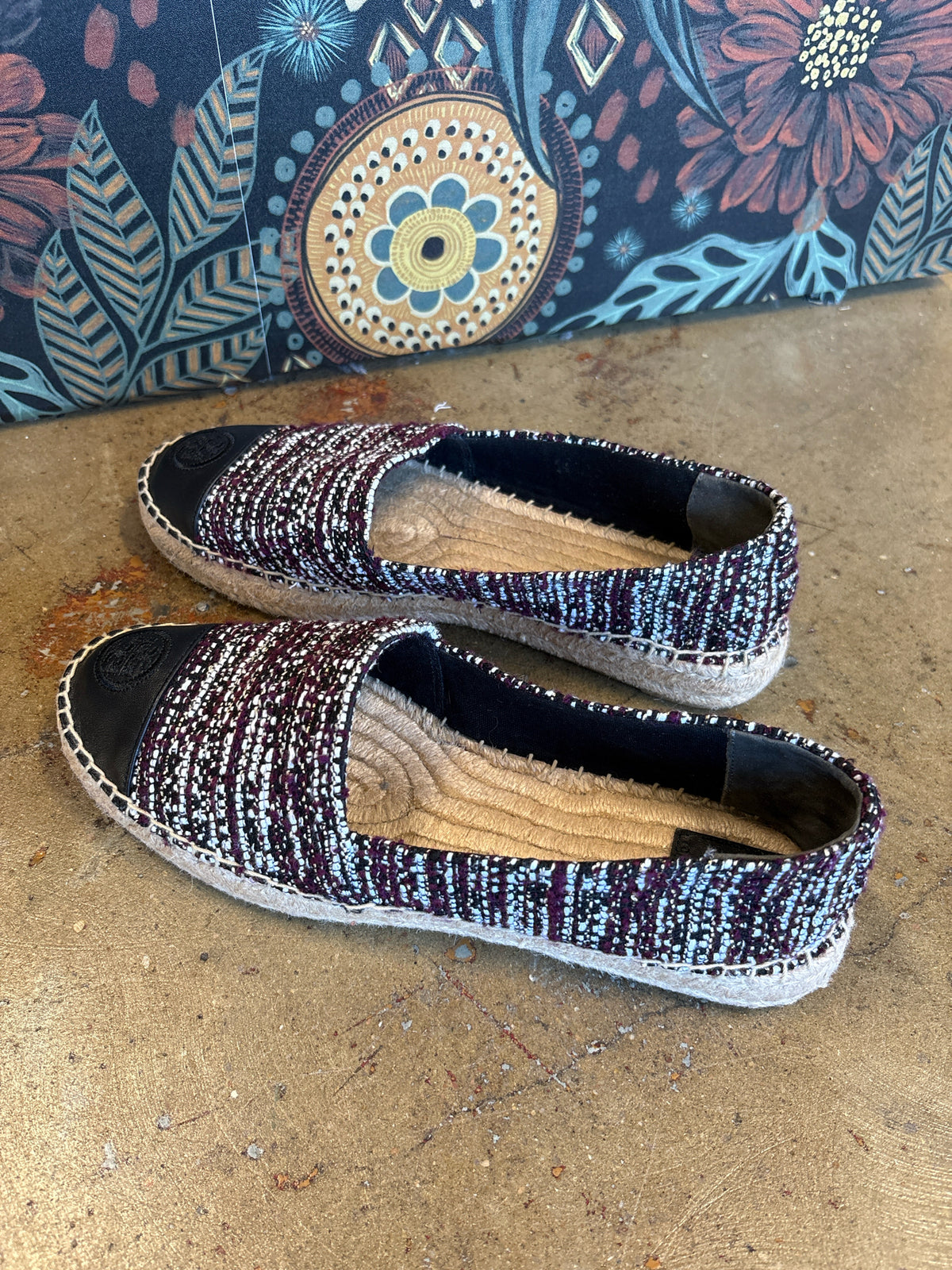 Tory Burch Shoe Size 10 purple / blk Loafers