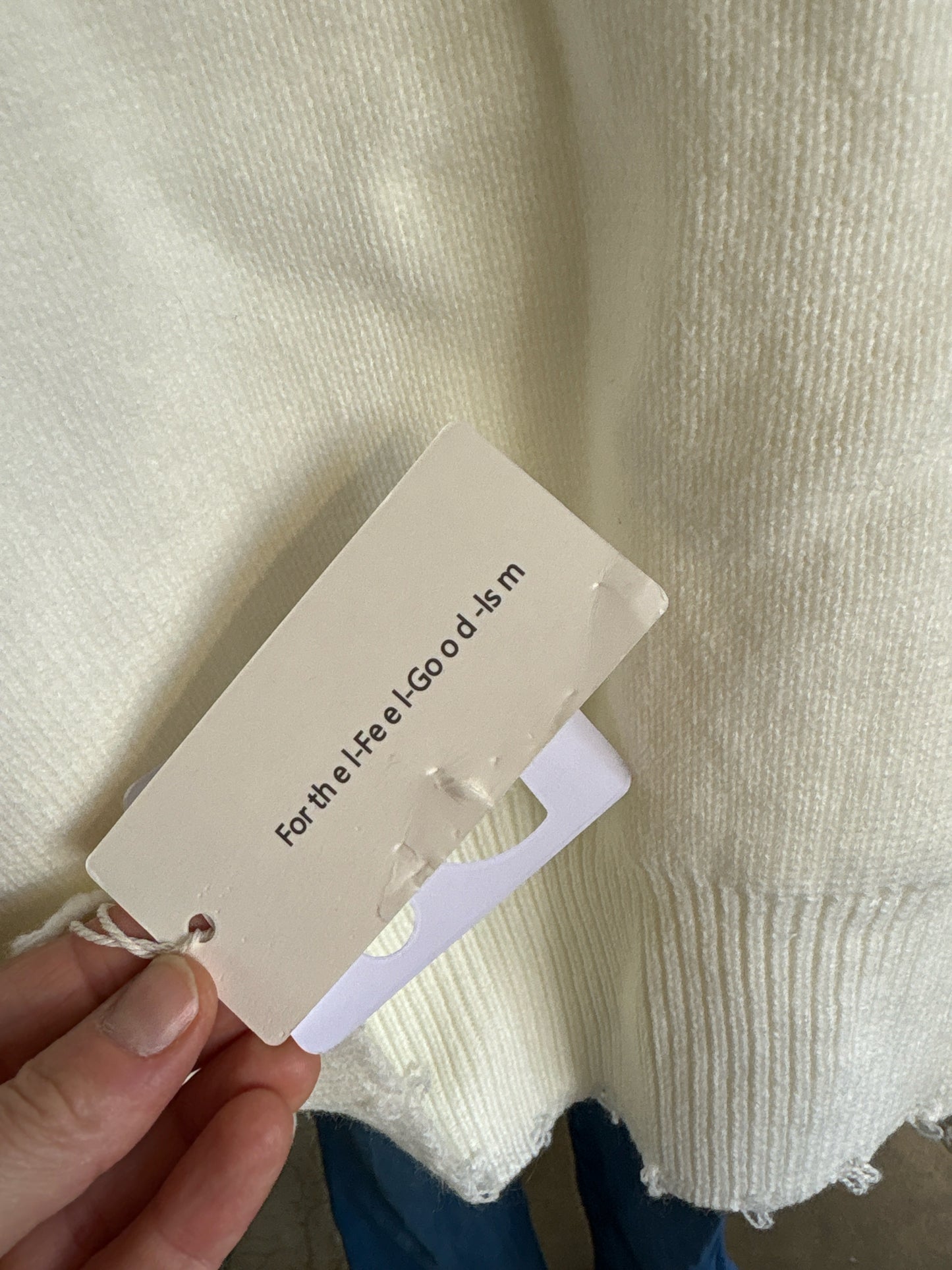 Commense Size S Cream Pearls Sweater