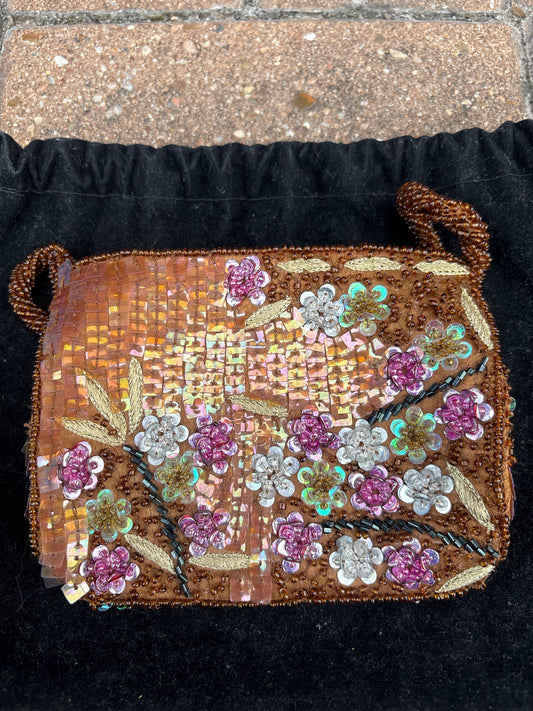 Moyna Brown/Multi Beaded Purse