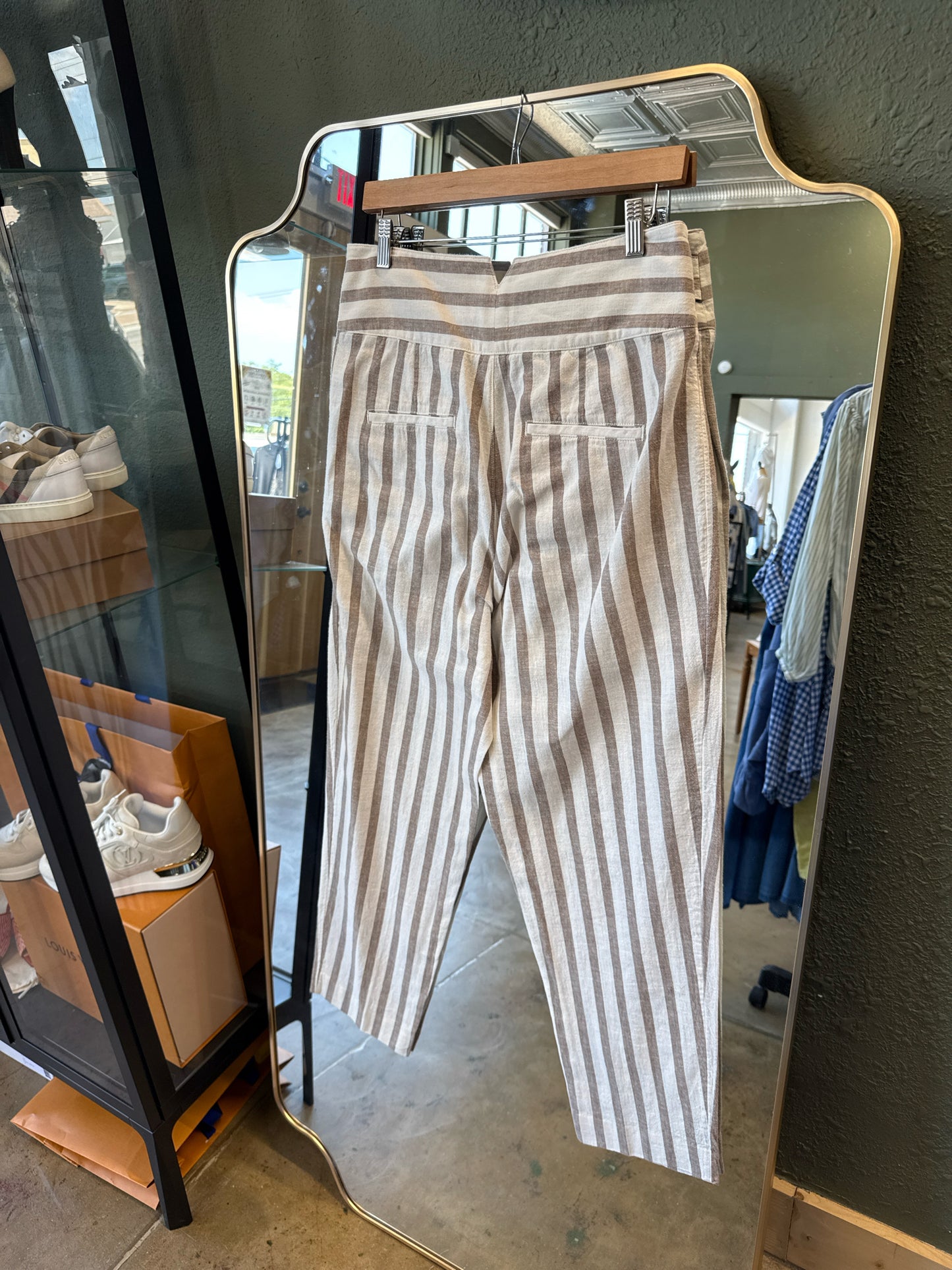 Anthropologie Size 10 brown/cream Pants