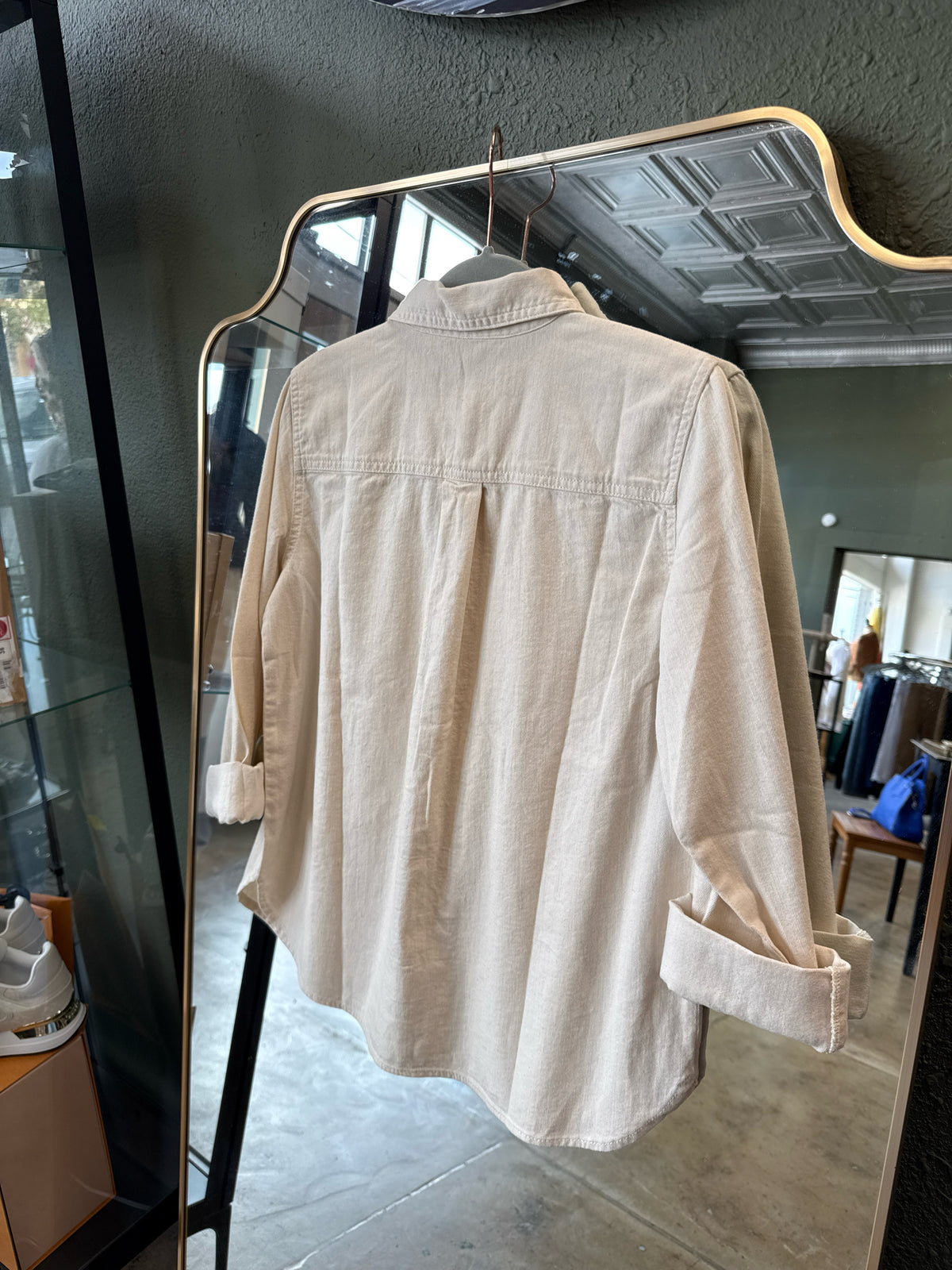 LOFT Size S Cream Top