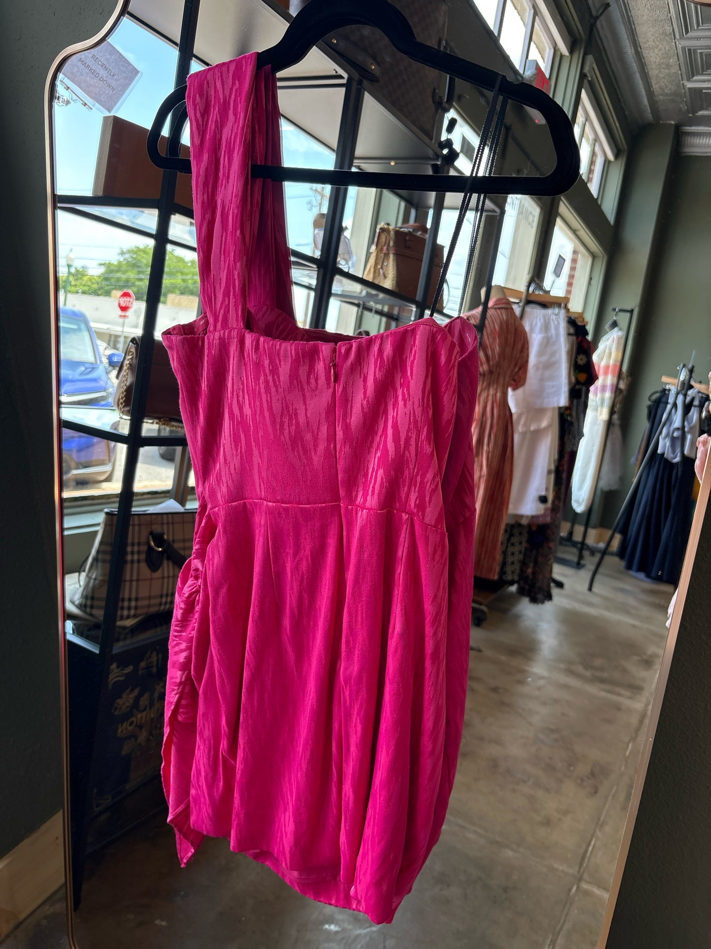 NBD Size M Pink One shoulder Dress