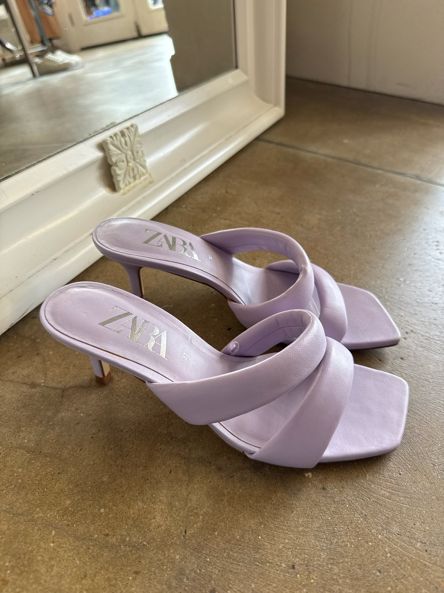 ZARA Shoe Size 37 Lavendar Heels