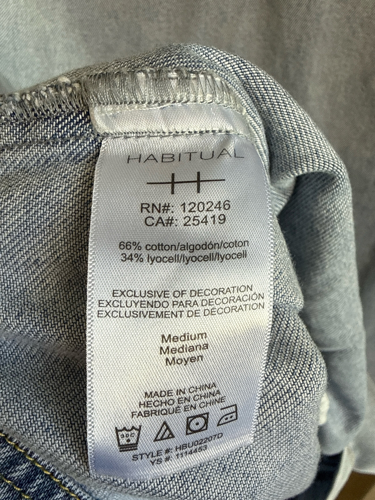 Habitual Size M Denim Dress