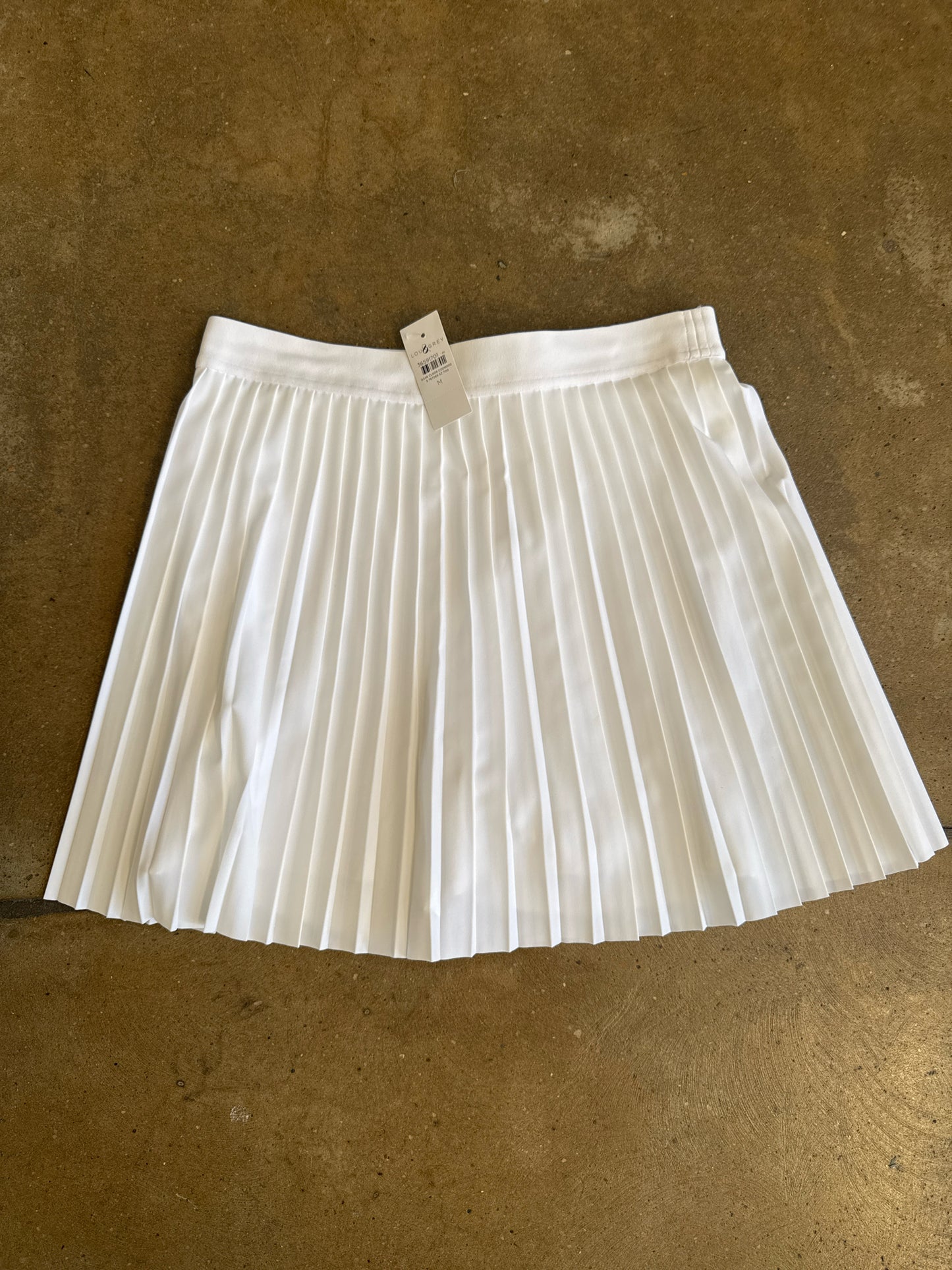LOFT Size M White Pleated Skort