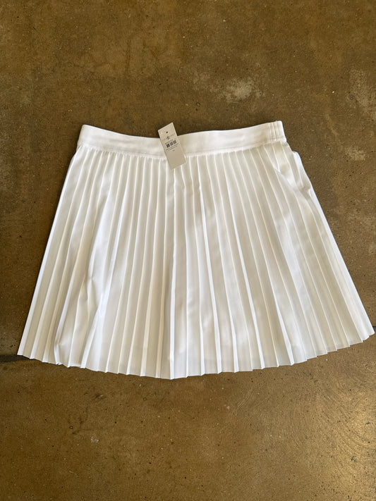 LOFT Size M White Pleated Skort