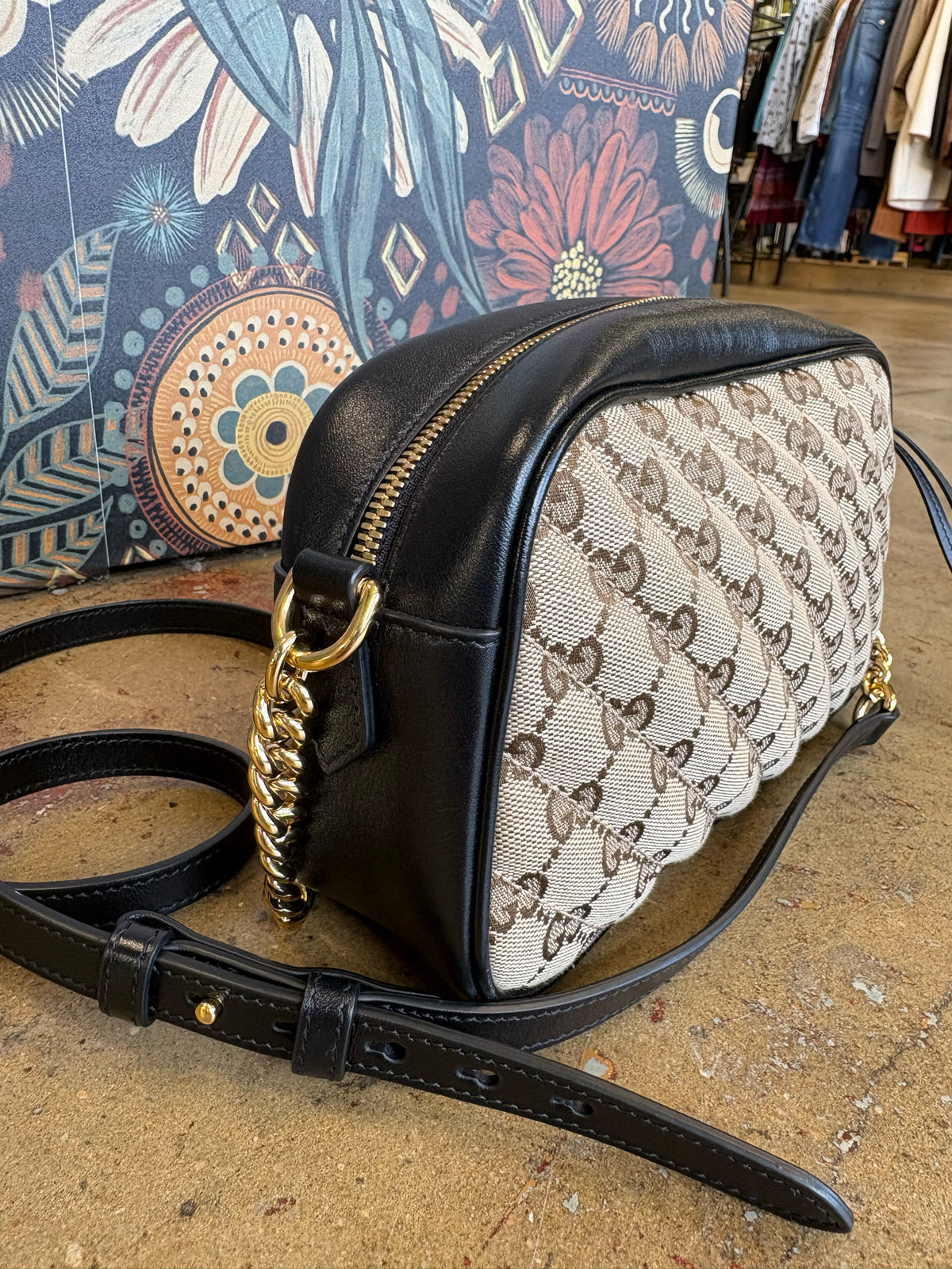 Gucci Black/Multi Signature Monogram Bags/Shoes/Accessories