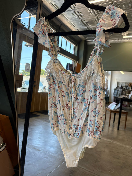 free people Size XS cream print Top