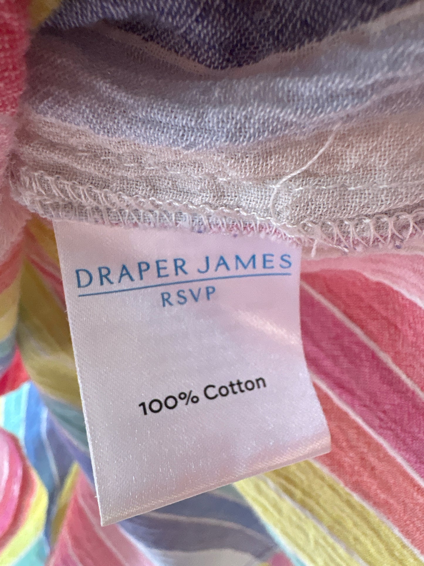 Draper James Size M multi Rainbow Top