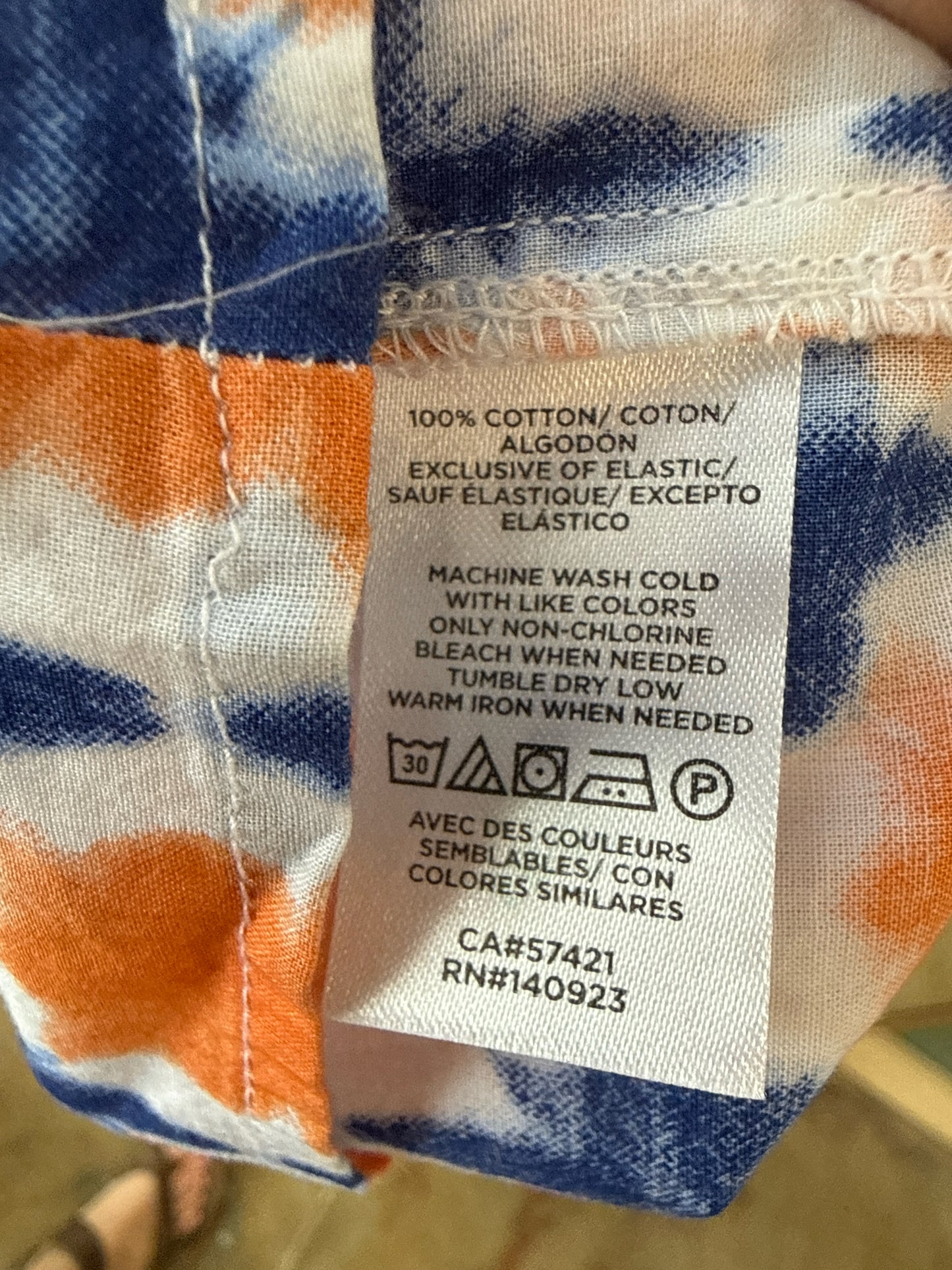 LOFT Size 4 Orange/Blue Dress
