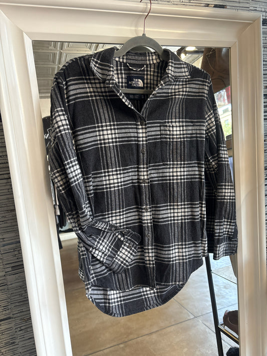 The North Face Size XS B&W Plaid Top