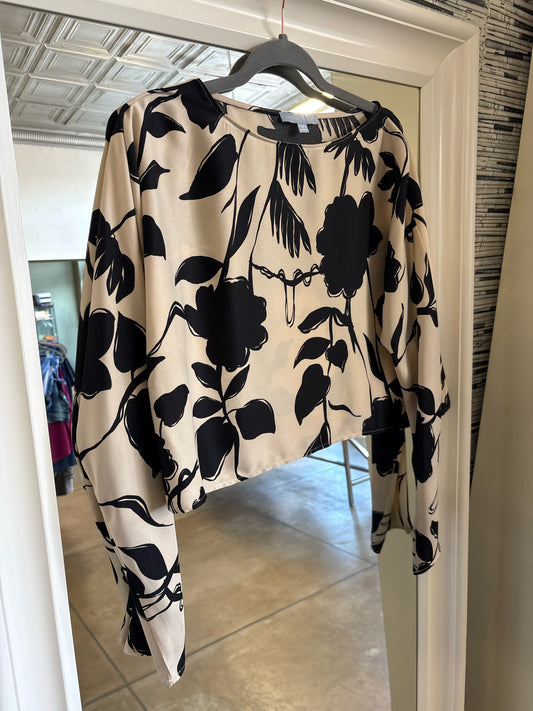 ANTONIO MELANI Size M Beige/Black Top