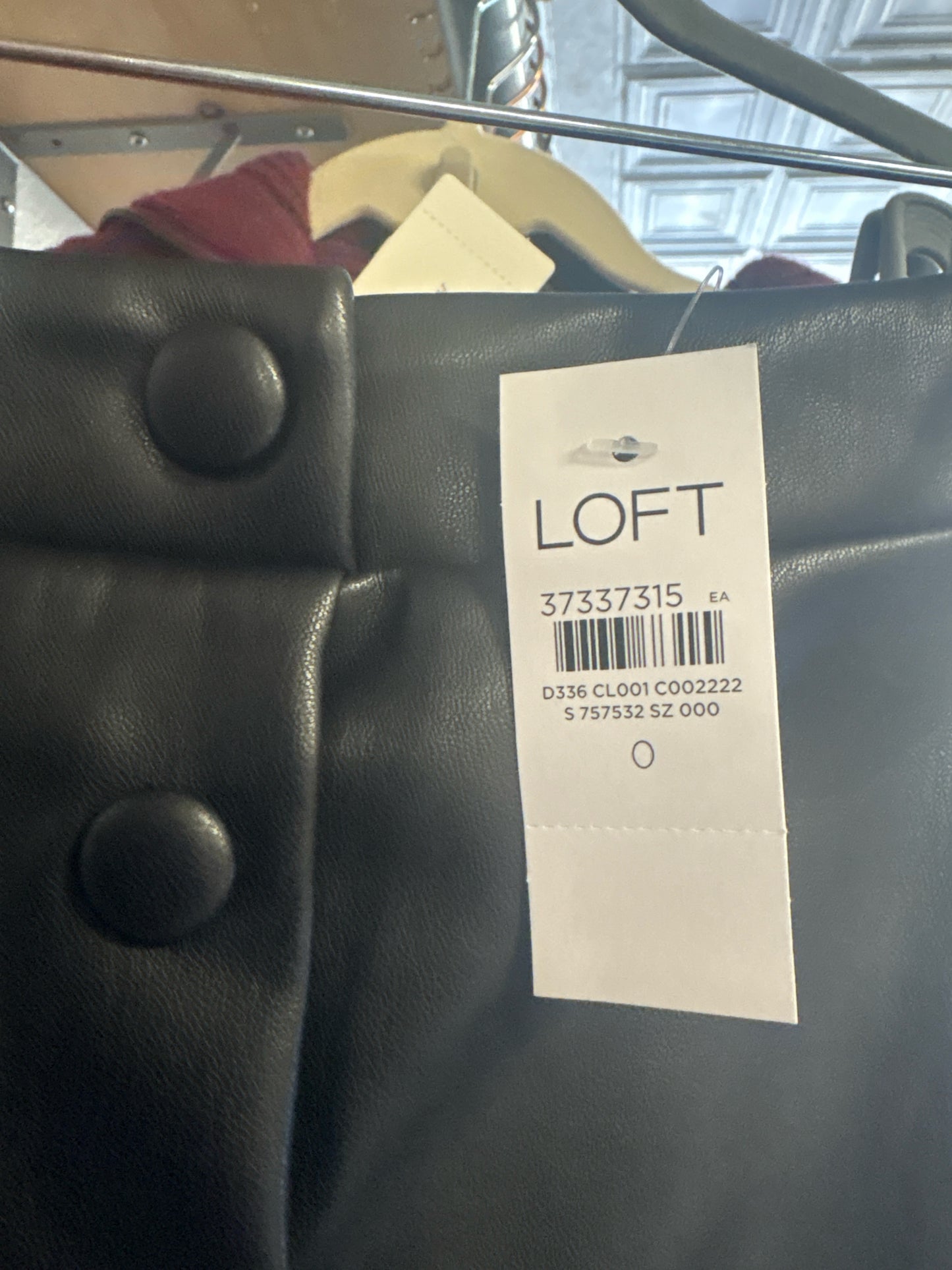 LOFT Size 2P Black faux leather Pants