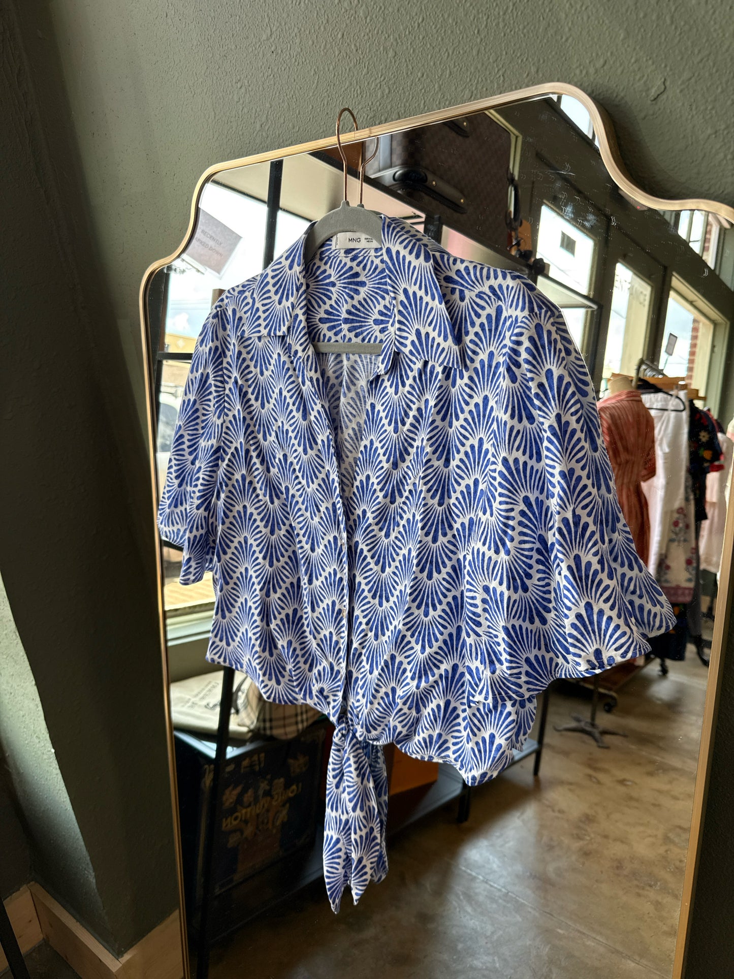 MNG Size 6 Blue/White Top