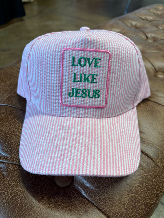 DAVID AND YOUNG pink and white Hat