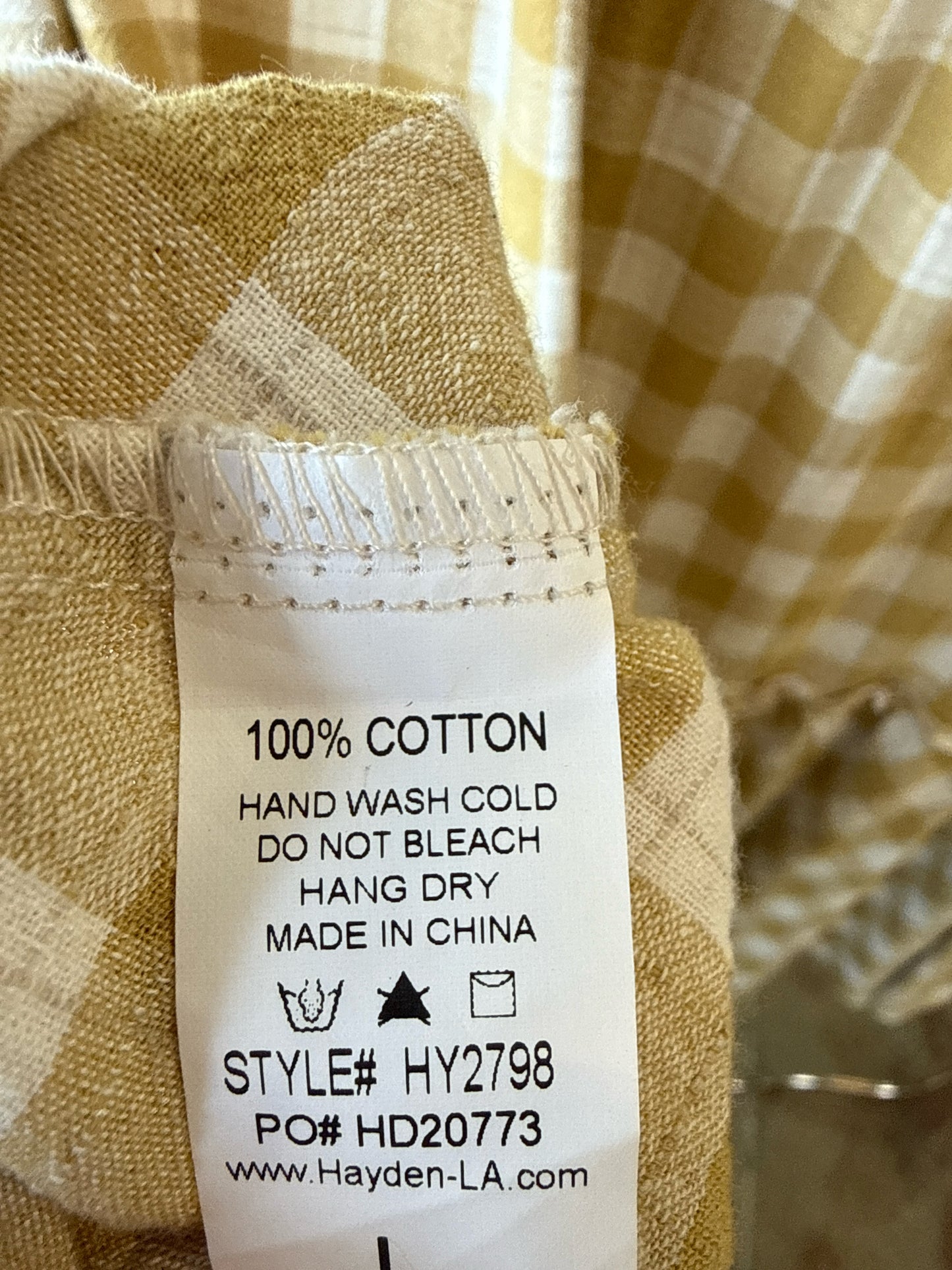 Hayden Los Angeles Size L White/Yellow Skirt