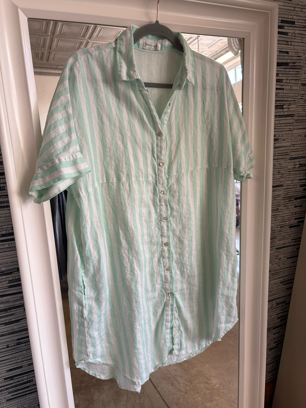 Lanhtropy Size L/XL Mint/White Dress