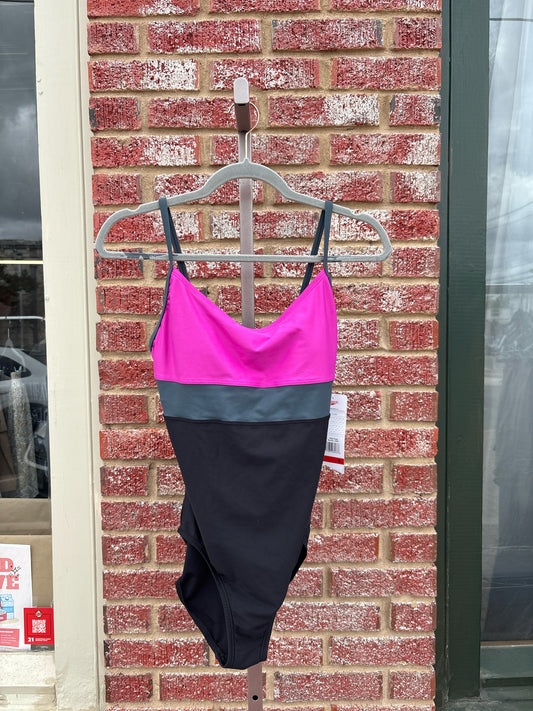 Speedo Size 8 Black/Pink Swimwear