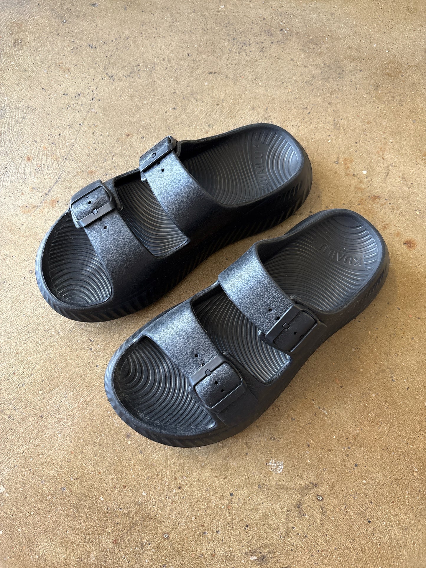 KuaiLu Shoe Size 9 Black Sandals