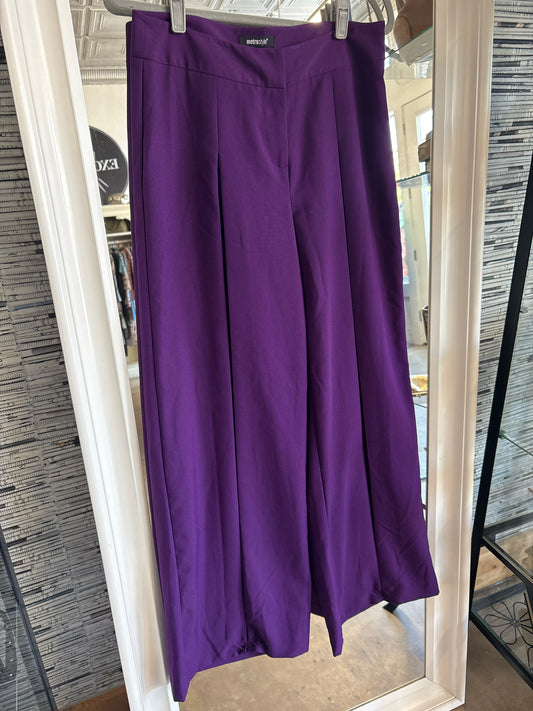 Metro Style Size 8 Vibrant Purple wide leg Pants