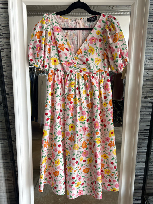Kate Spade Size 4 white/multi Floral Dress