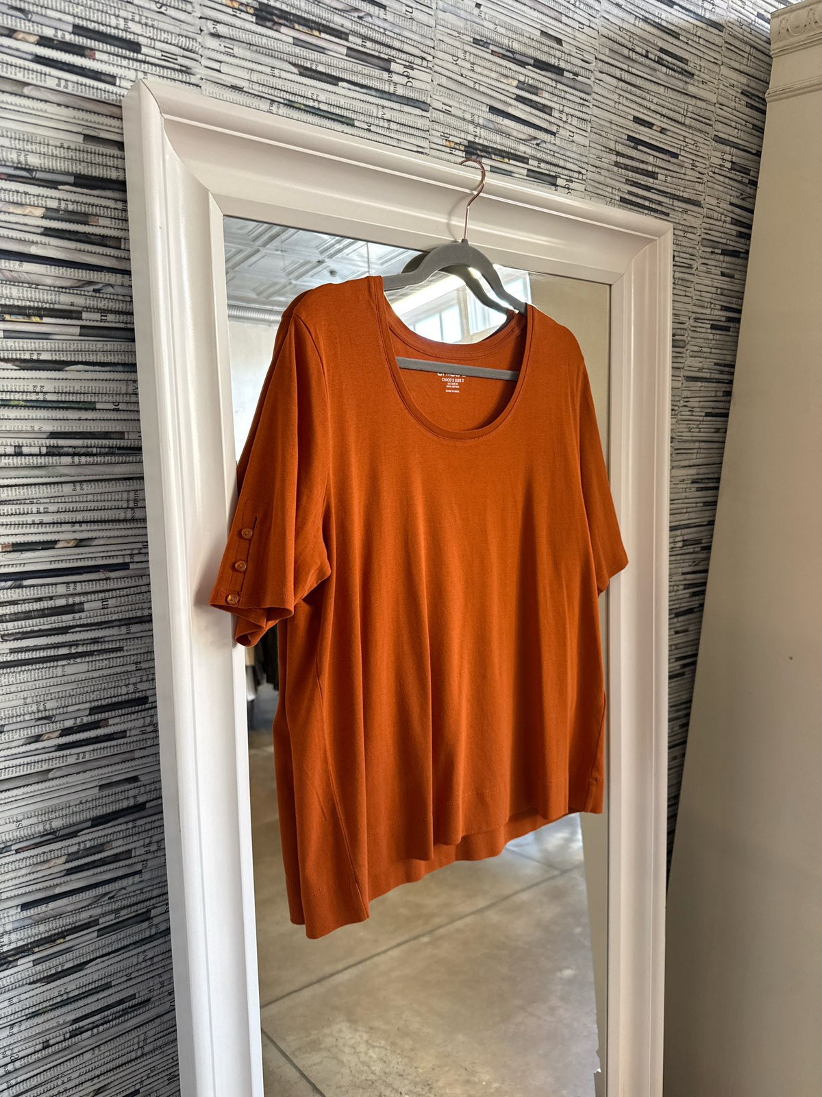 CHICO'S Size XL Orange Tee