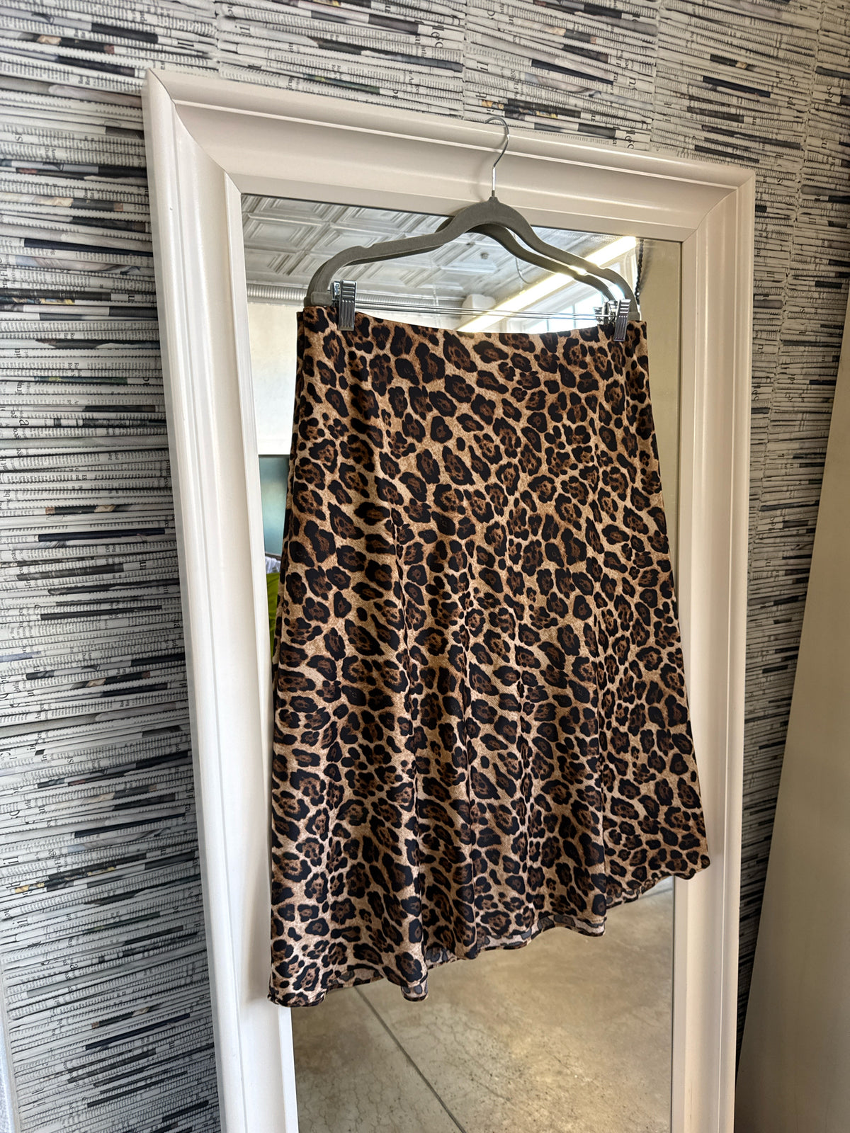 marled Size XL Leopard Skirt