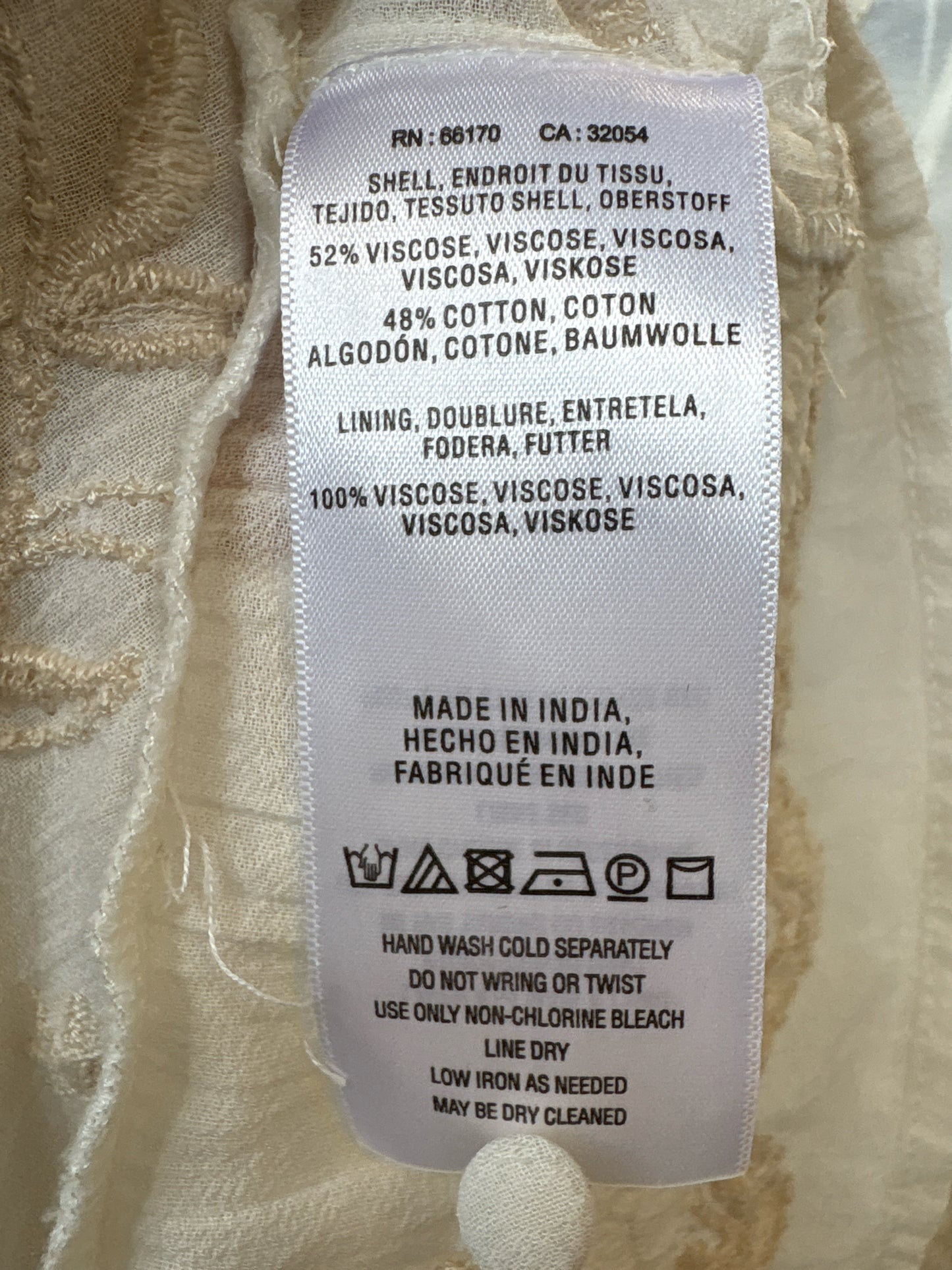 Anthropologie Size S Cream Dress