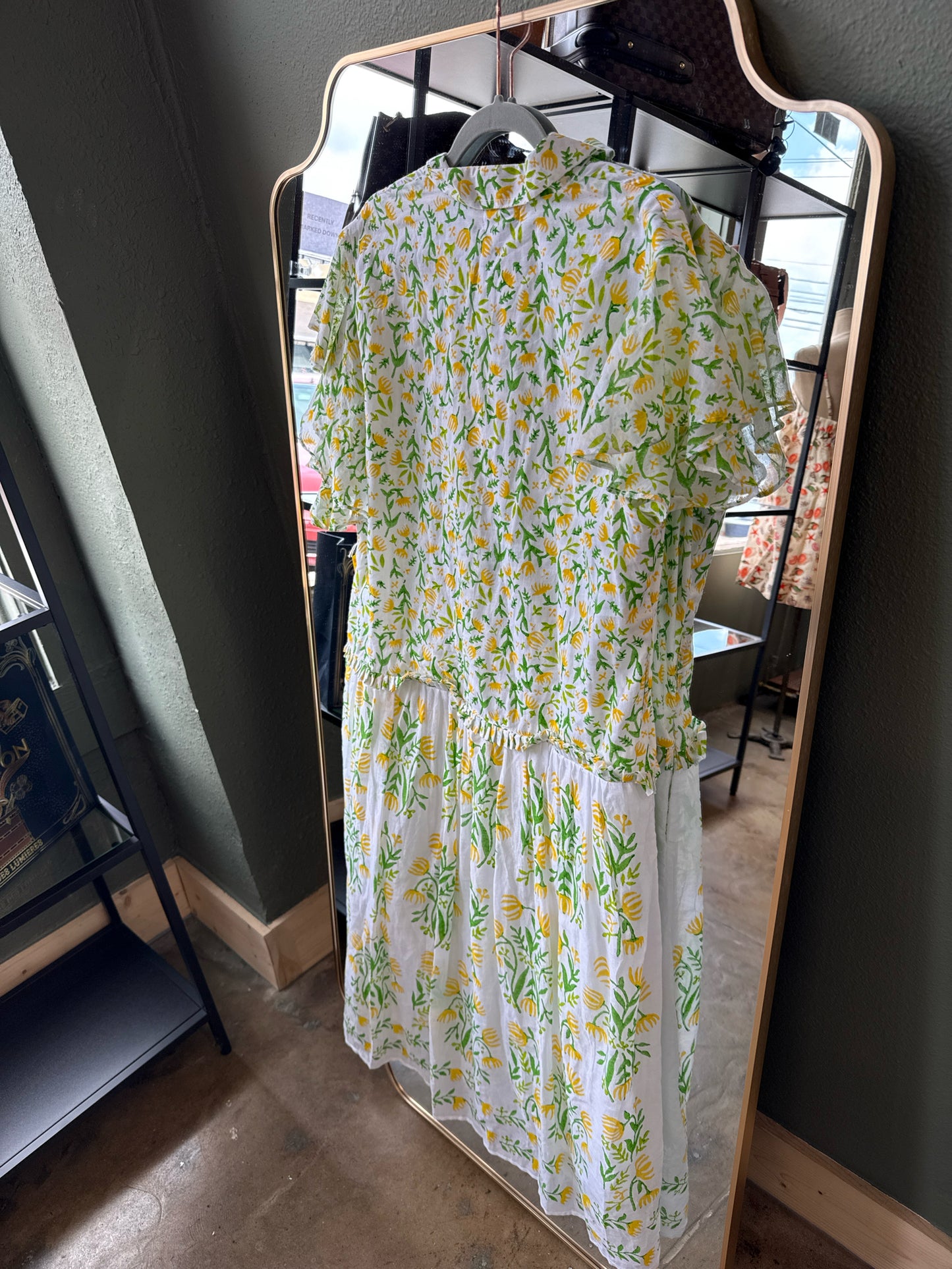 Bella Tu Size XL White/Yellow Dress