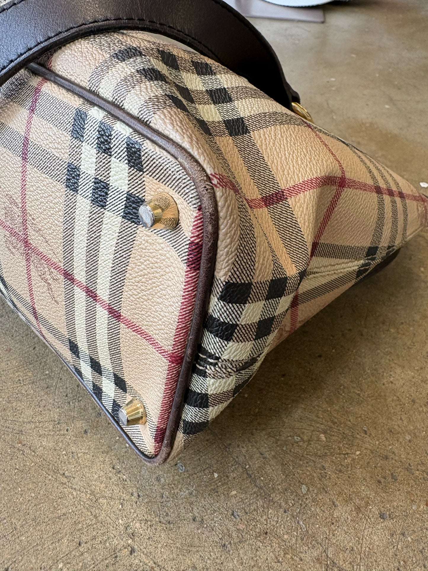 burberry Cream/multi Plaid Bag