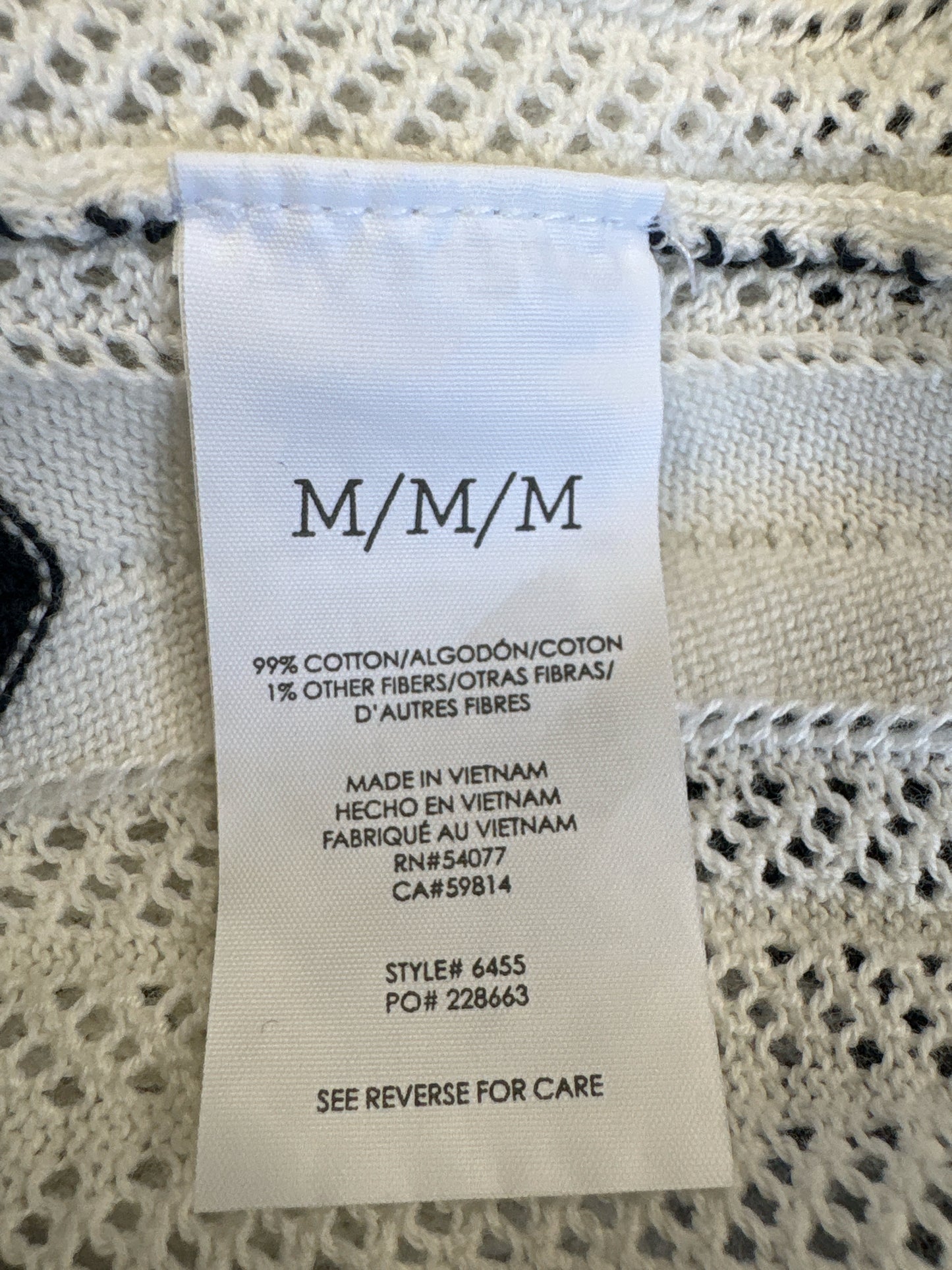 Cabi Size M White + Black Top