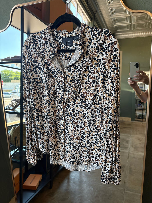 Maeve Size 10 white/multi Cheetah Top