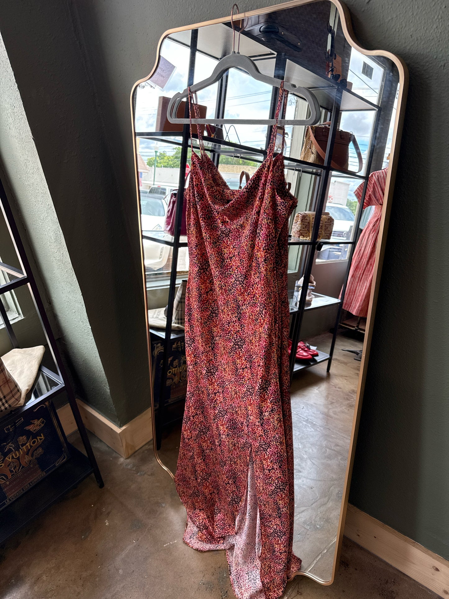 EXPRESS Size S Red/Purple Dress