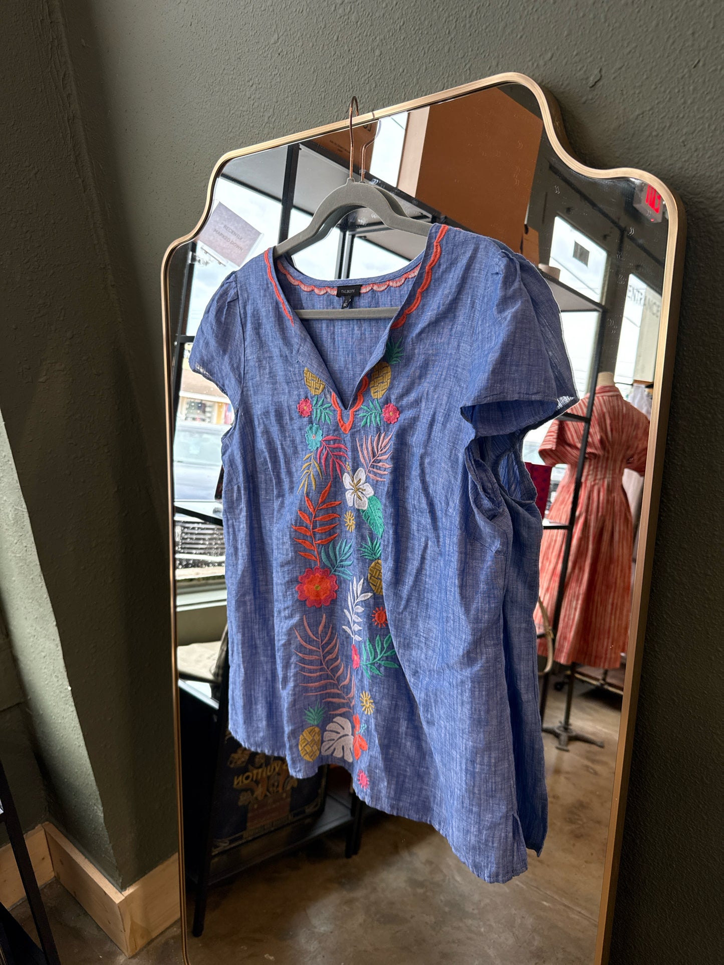 TALBOTS Size L Blue/Multi Top