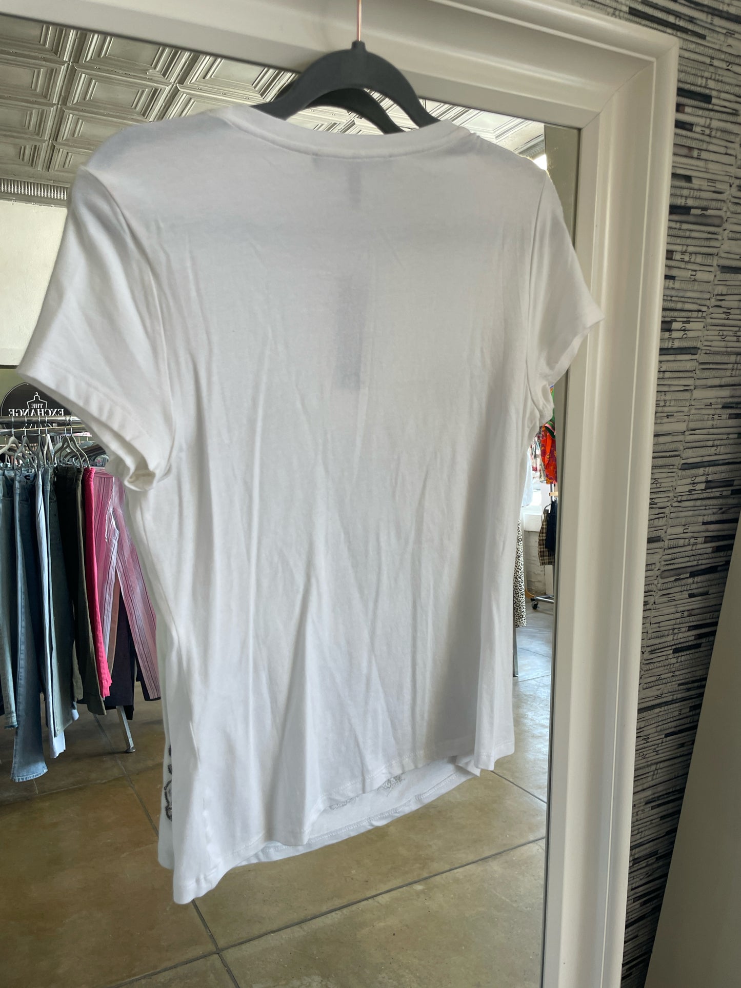 White House Black Market Size S White Bedazzled Tee