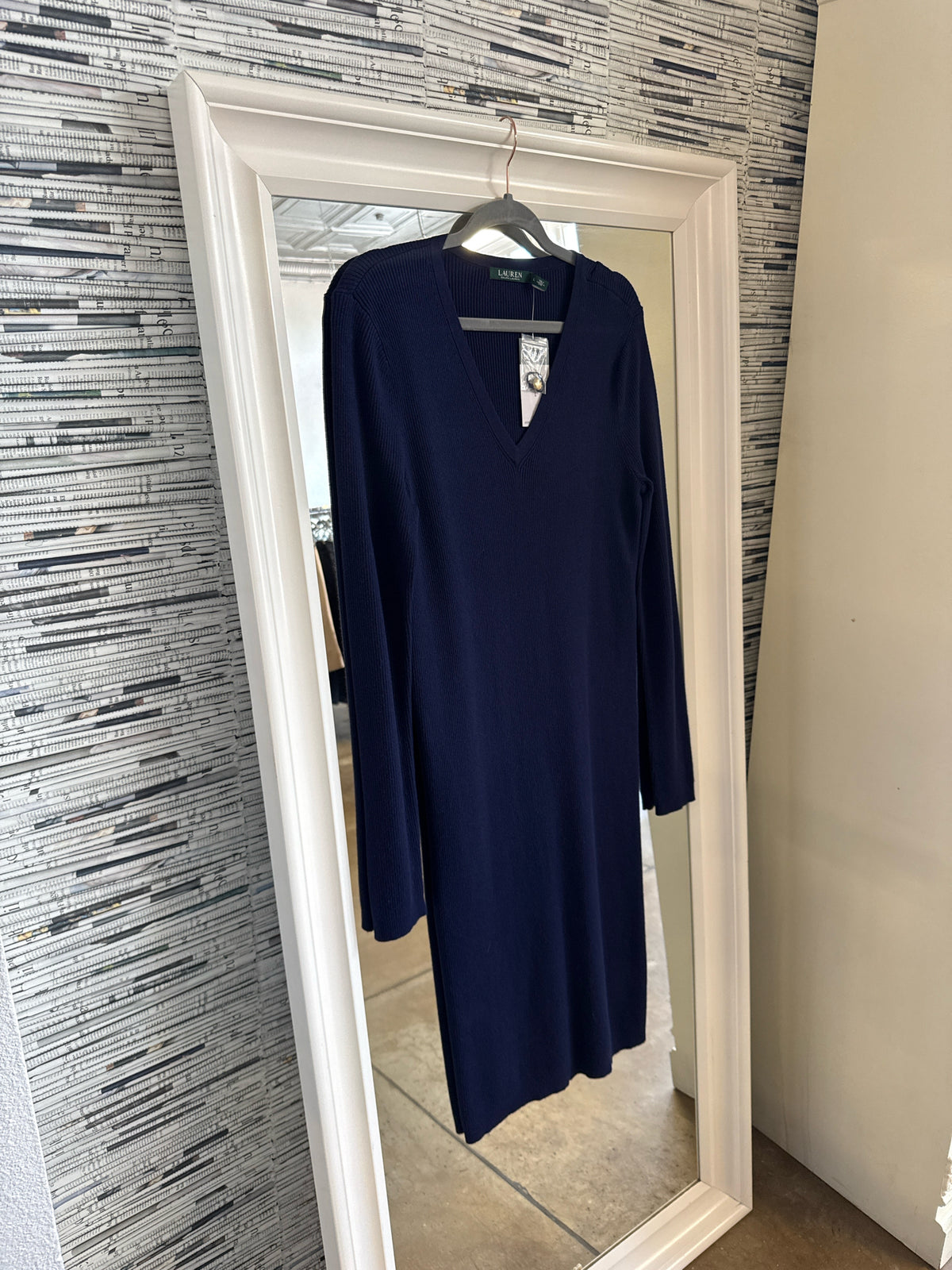 Lauren Ralph Lauren Size L Navy Dress