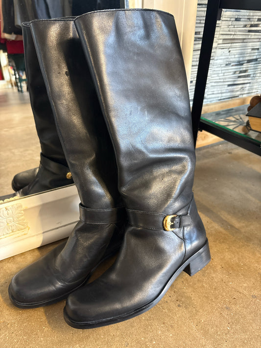 Etienne Aigner Shoe Size 7.5 Black Tall Boots