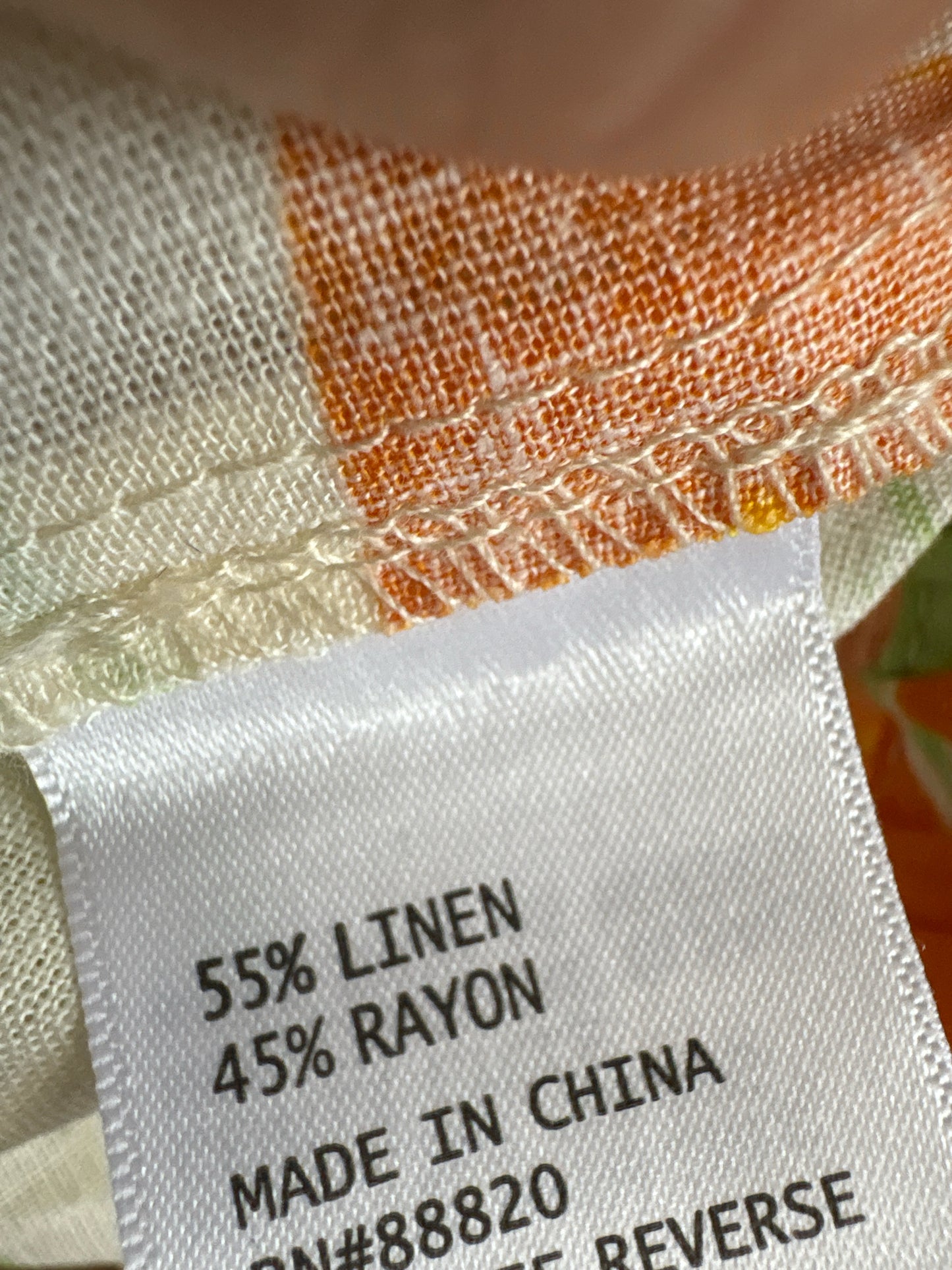 Rachel Zoe Size S cream + orange Top