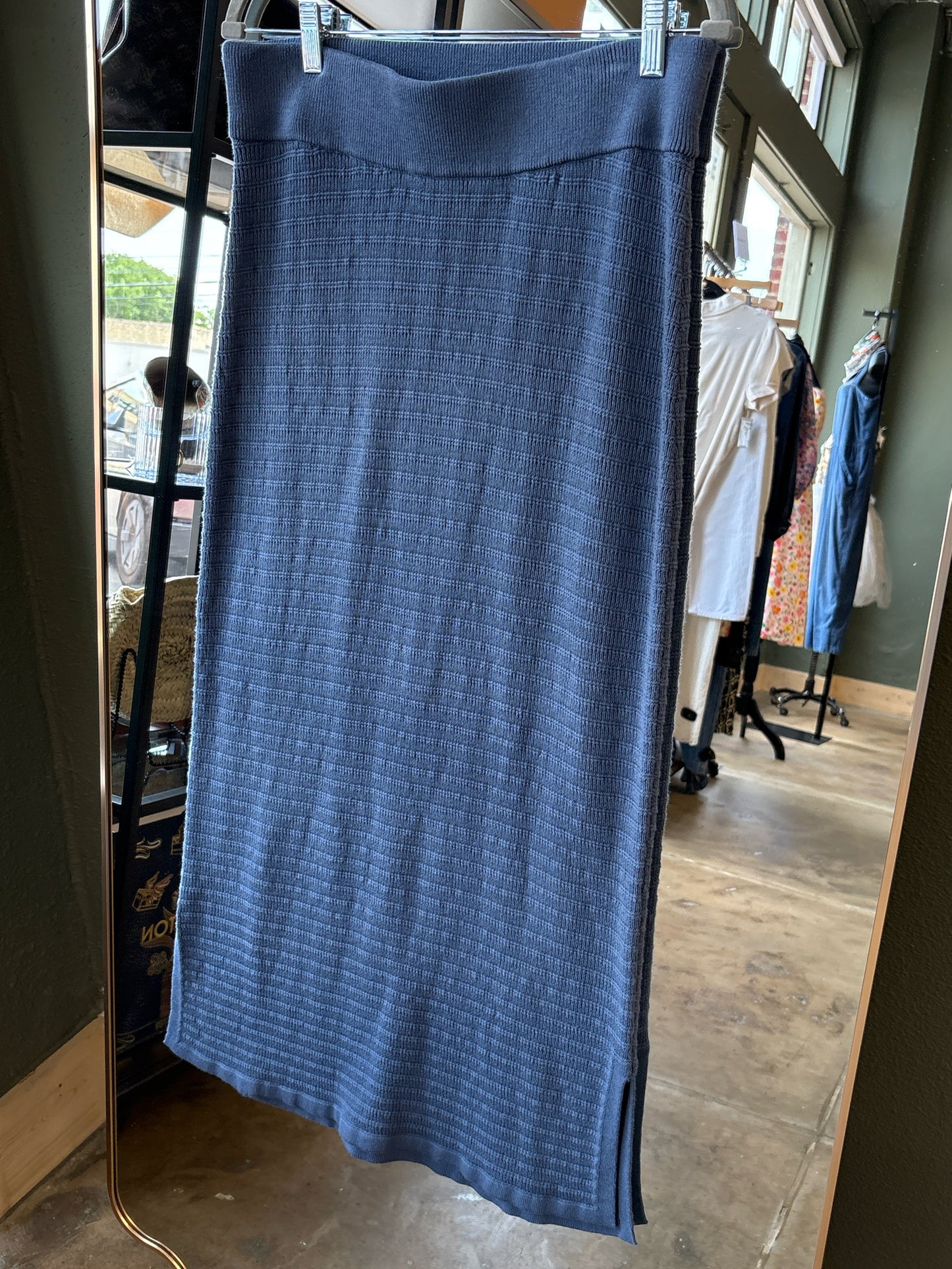 haven Size M Blue Knit Skirt