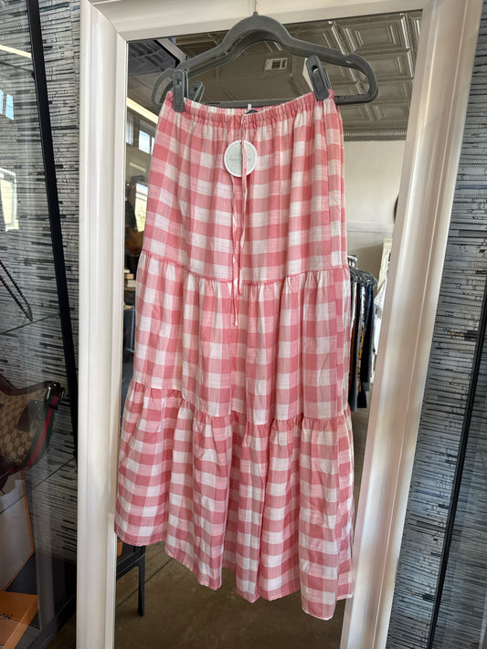 SWEET LOVELY Size S pink/white Checkered Skirt