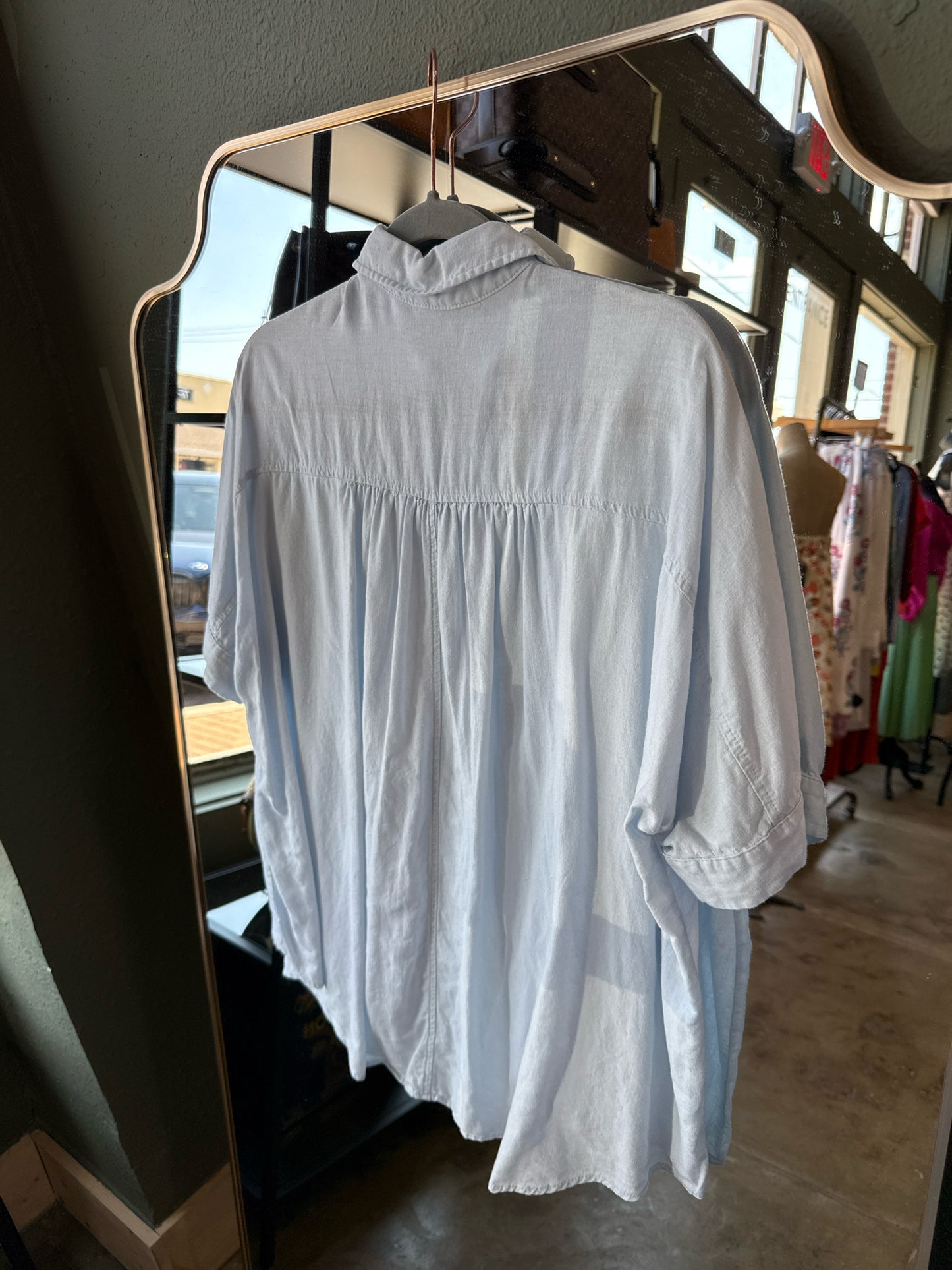 Max Studio Size XS Light Blue Top