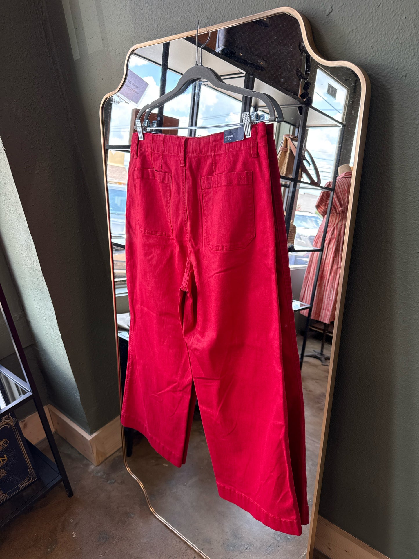 Crown & Ivy Size 12 Red Pants